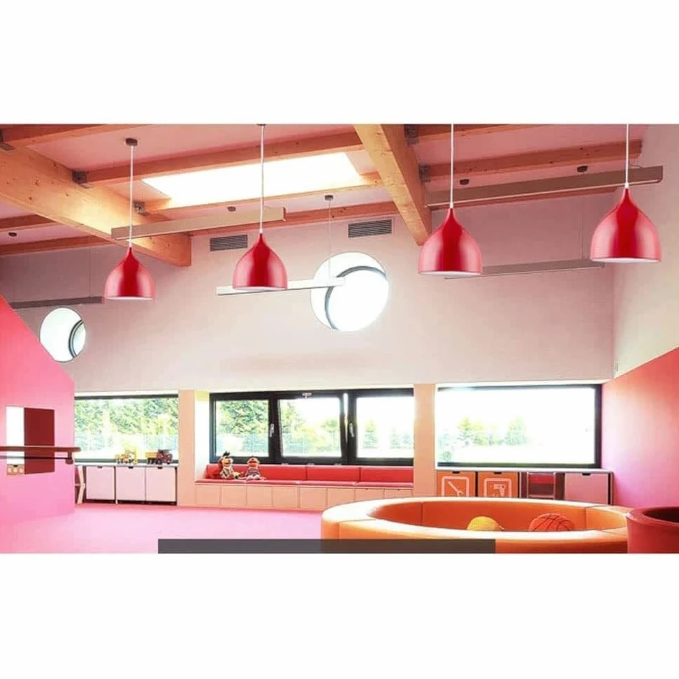 Lampadario Nordico in Metallo Lampada a Forma di Goccia d'Acqua Soffitto Base E27 Testa Singola Comodino NG