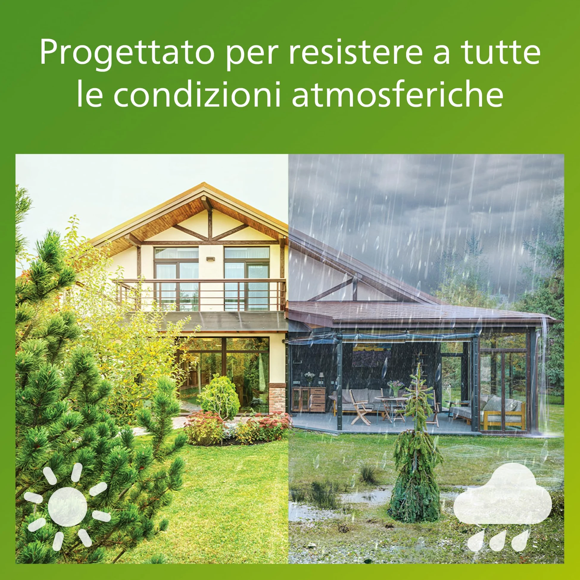 Philips GardenLink Reuel, Faretto per Esterni, 24 V, 2700 K, 180 lm, Nero, Starter Kit, Confezione da 3, presa UE