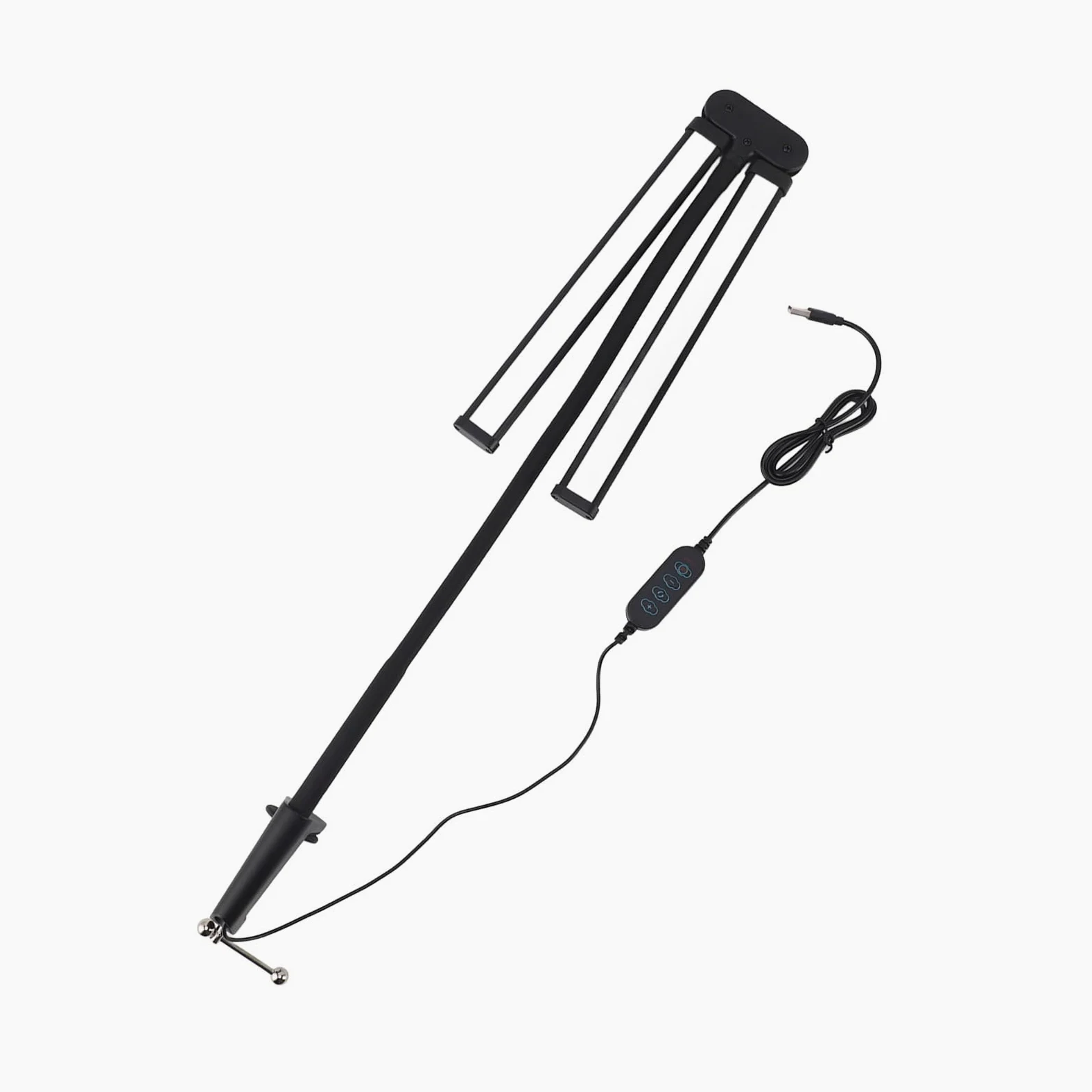 Lampada da Scrivania a LED a Doppia Testa Illuminazione da Scrivania Dimmerabile Continua Flessibile a Collo di Cigno per Postazioni di Lavoro per Ufficio Domestico USB 5V 10W