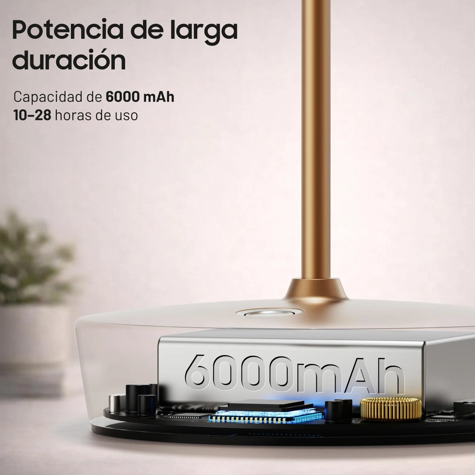 Lampada da Tavolo Senza Fili Ricaricabile,Lampada Led da Tavolo,3 Modalità di Colore, IP54, per Interni/Esterni, Ristorante (Bronzo)