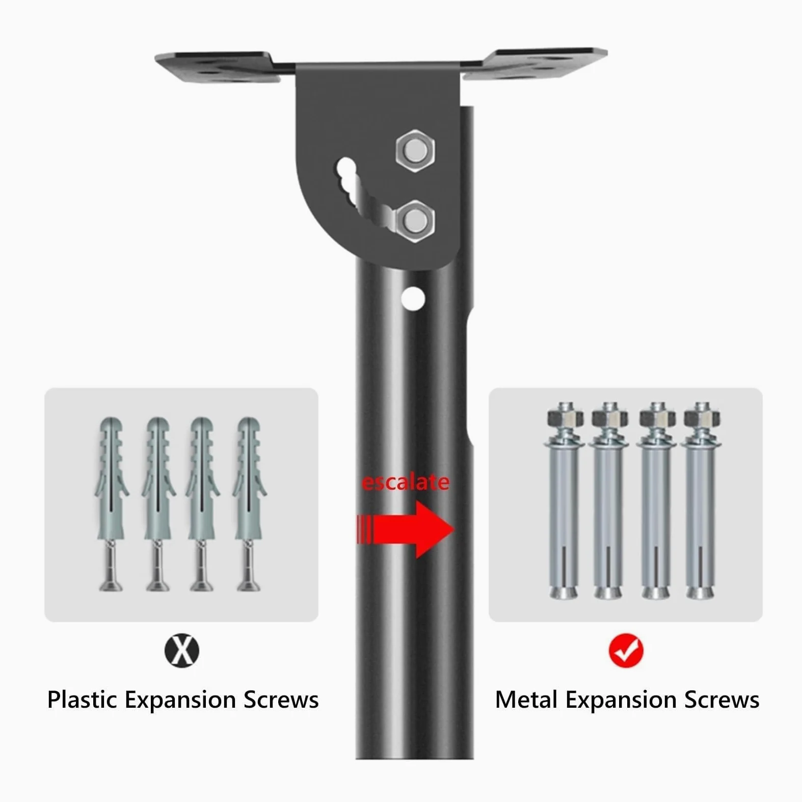 Telescopico Supporto per TV da Soffitto, Supporto TV Parete, Supporto TV Girevole E Inclinabile A 360 Gradi per TV da 27 A 55 Pollici, Supporta Fino A 66 Libbre/30kg