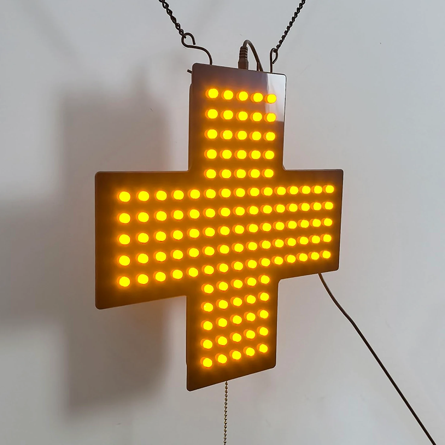 Insegne Al Neon A Forma Di Croce Per Farmacie, Insegna A Led A Forma Di Croce Per Farmacie, Modalità Di Funzionamento: Sempre Acceso/spento, Materiale Acrilico, Con Catenella, Per Farmacie E