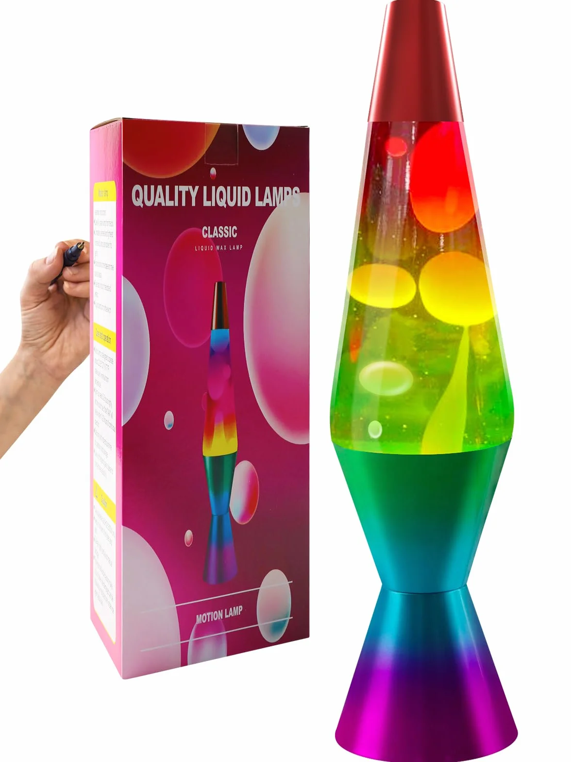 FBSPORT Lavalamp Lampada Rilassante, Lampade da comodino, Lampada ad effetto rilassante ideale per camera da letto, soggiorno