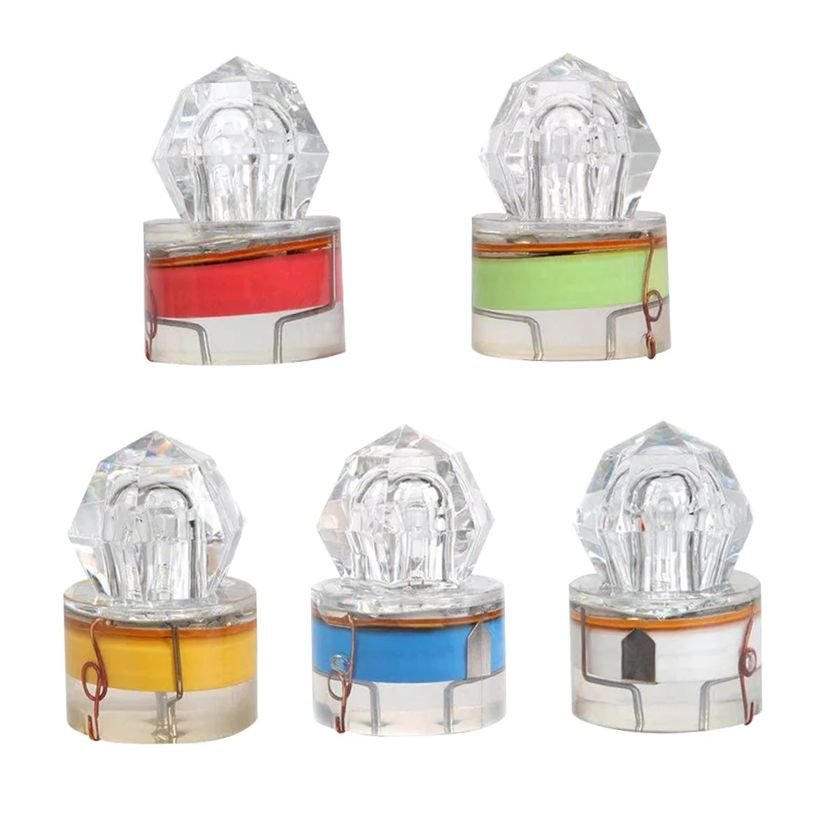 Yardwe 10 Pezzi Luce di Pesca Subacquea LED Richiamo di Pesca Luce Notturna Luce di Notte Attrezzi da Pesca di Notte Luci da Pesca per di Notte Lampada da Pesca Luce Subacquea Richiamo
