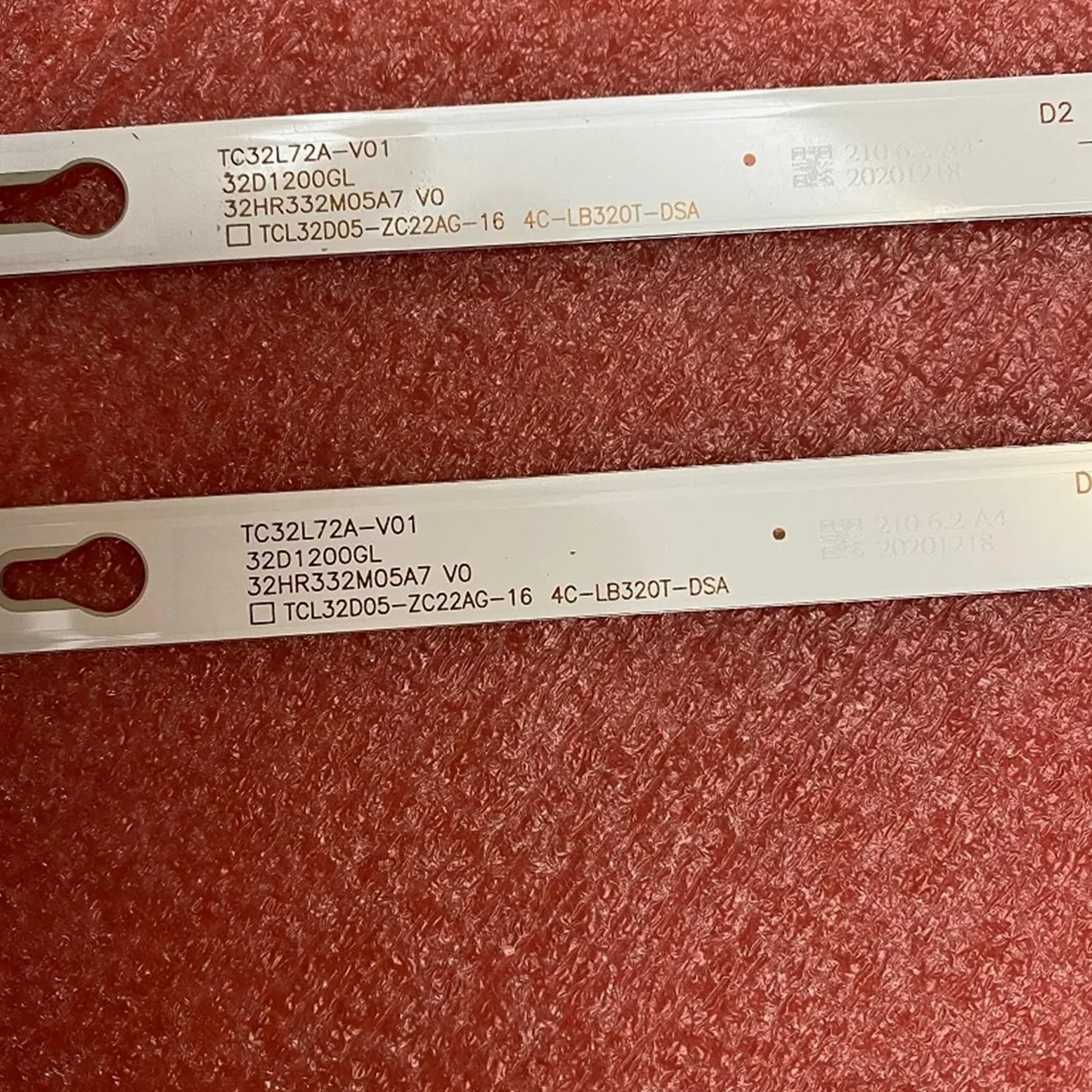 Strisce di retroilluminazione a LED 5LED compatibili for TV 32D3000 32D3000B TV TC-32FS500X Fanco W32-D12B Atvio ATV-32SM GIC32LB37_3030F2.1D(30 PCS for 15 TV)