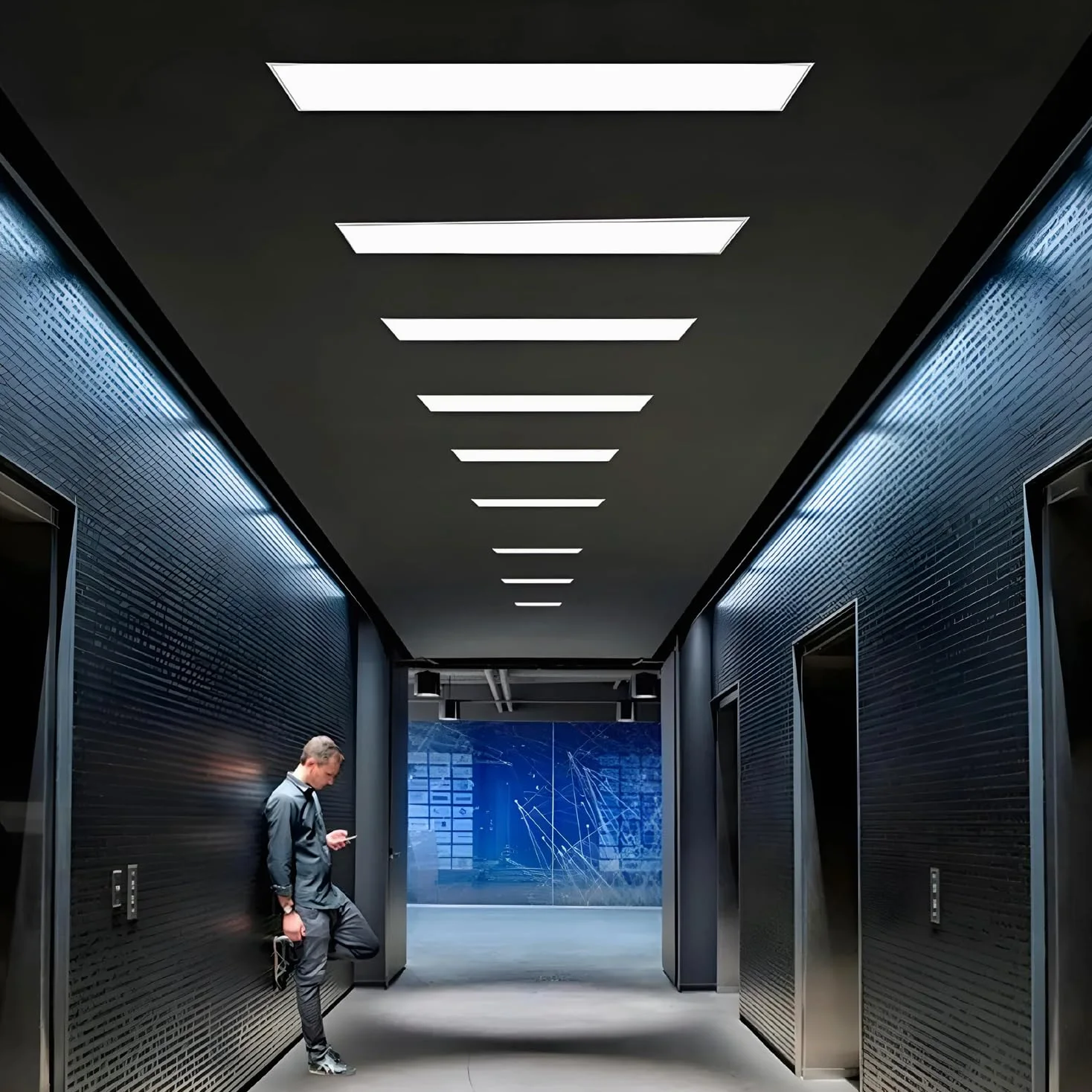B·LED BARCELONA LED K5235-BC-10 Pannello LED Sottile per Soffitti Armstrong con Driver, Bianco Freddo, 4000 Lumen, 44 Watt, 60cm x 60cm