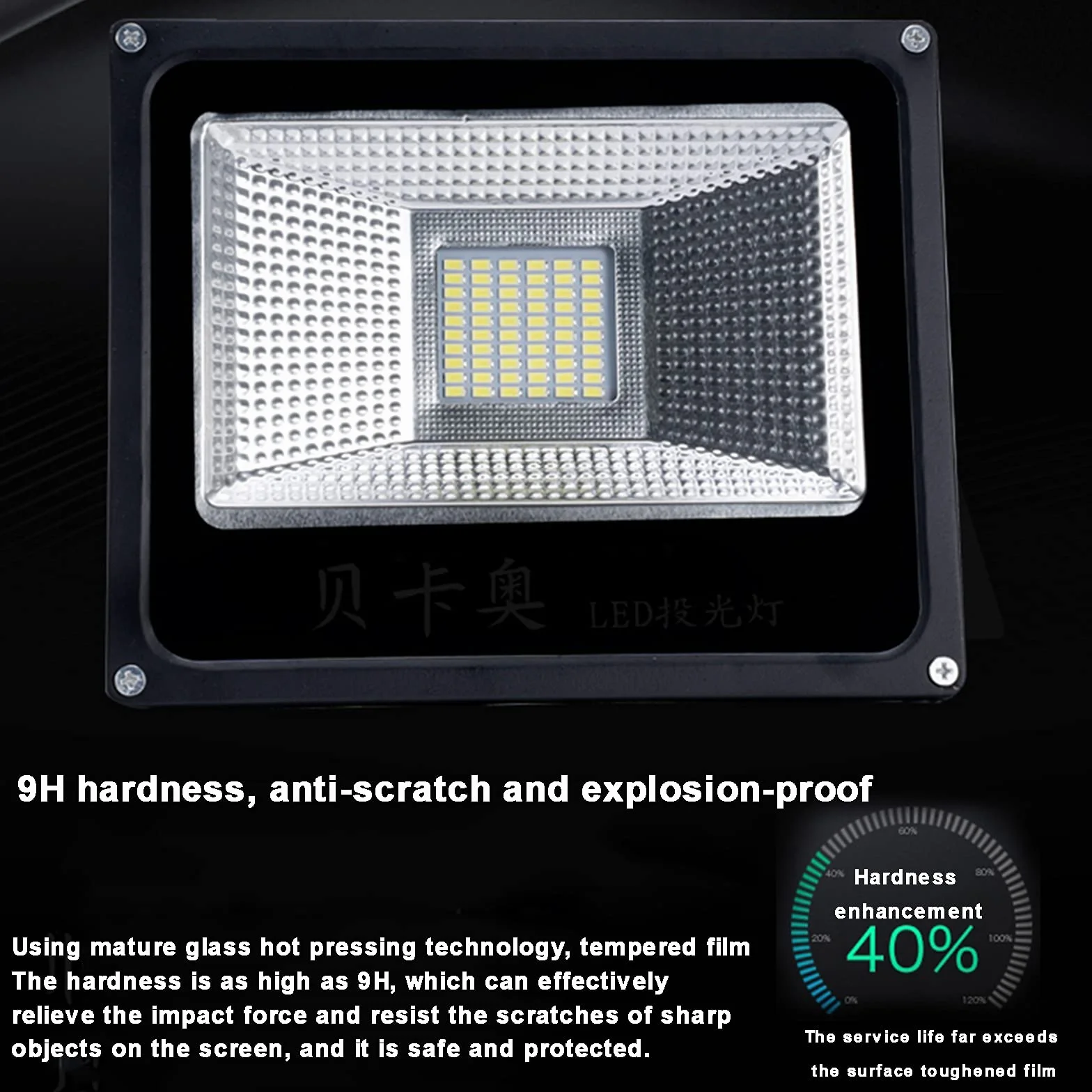 Proiettore a LED per esterni, 50-1000 W, IP66, impermeabile, con filo da 1 metro, super luminoso, per giardino, patio, vialetto, cortile e altro (700 W)