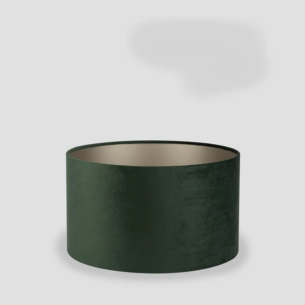 Uniqq Paralume in velluto verde scuro, Ø 35 cm, altezza 20 cm