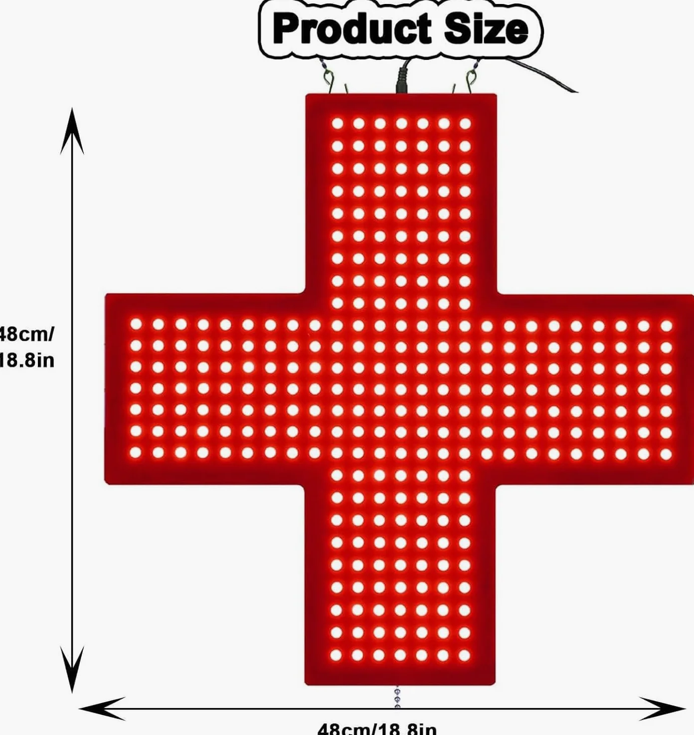Lampada Da Segnaletica For Interni A LED For Farmacia | Croce da farmacia a LED ultra luminosa con 3 modalità flash, plug and play a risparmio energetico