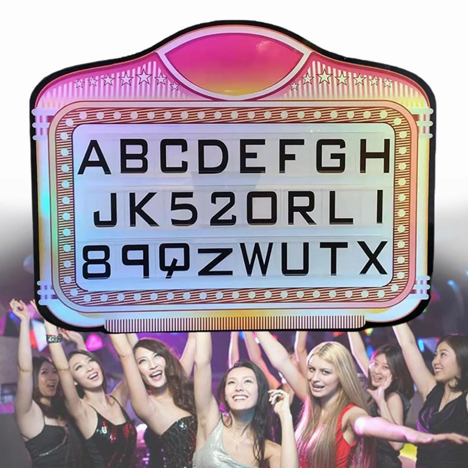 Espositore per bottiglie di vino con lettere a LED, cartellone per servizio VIP in discoteca, cartellone pubblicitario luminoso a colori, display LED luminoso portatile,Nologo