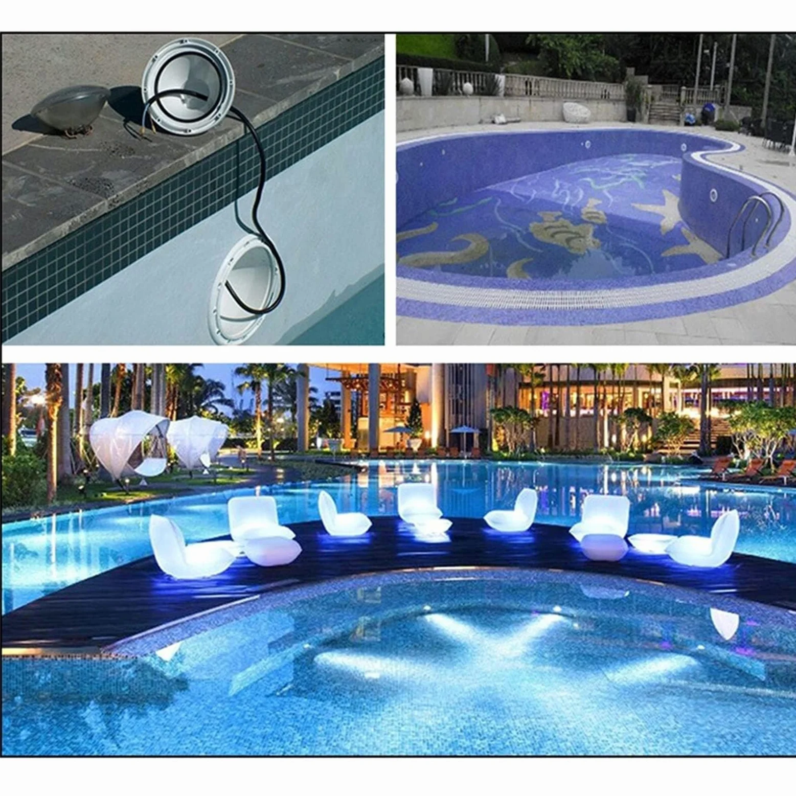 Con Telecomando Faretti Piscina - Faretto Subacquei, Lampada Da Incasso Per Paesaggio Subacqueo A LED Da 12 V, Lampadina Per Piscina RGBW PAR 56 Impermeabile IP68, Per Piscina, Acquario ( Size : 12W )