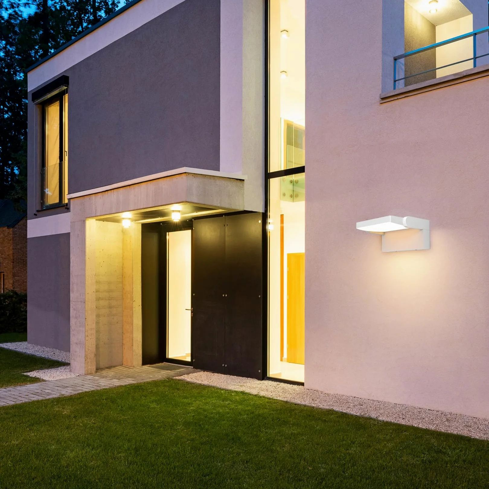 Klighten 24W Lampade da Parete LED Esterno Interno IP65, Lampade Esterno Orientabile Applique Moderno da Parete in Alluminio per Corridoio Ingresso Giardini, Bianco Caldo 2700K-3000K, Bianca