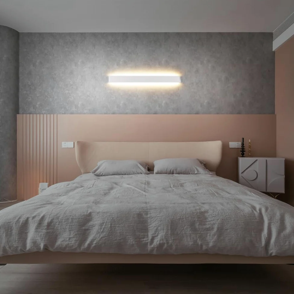 Klighten Lampada da Parete LED Interno 30W, 91cm Applique da Parete Alluminio Moderne, Lampada Muro Up Down per Soggiorno, Camera da Letto, Corridoi, 3000 Lumen, Bianco Caldo 3000K, Bianco