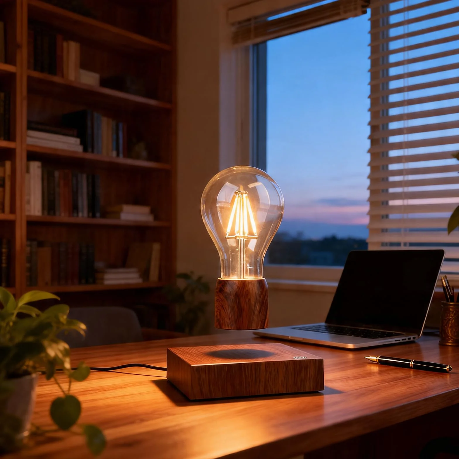 levitazione magnetica fluttuante lampada da tavolo a LED lampadina senza fili per regali unici, arredamento della camera, luce notturna, scrivania arredamento casa ufficio Tech giocattoli