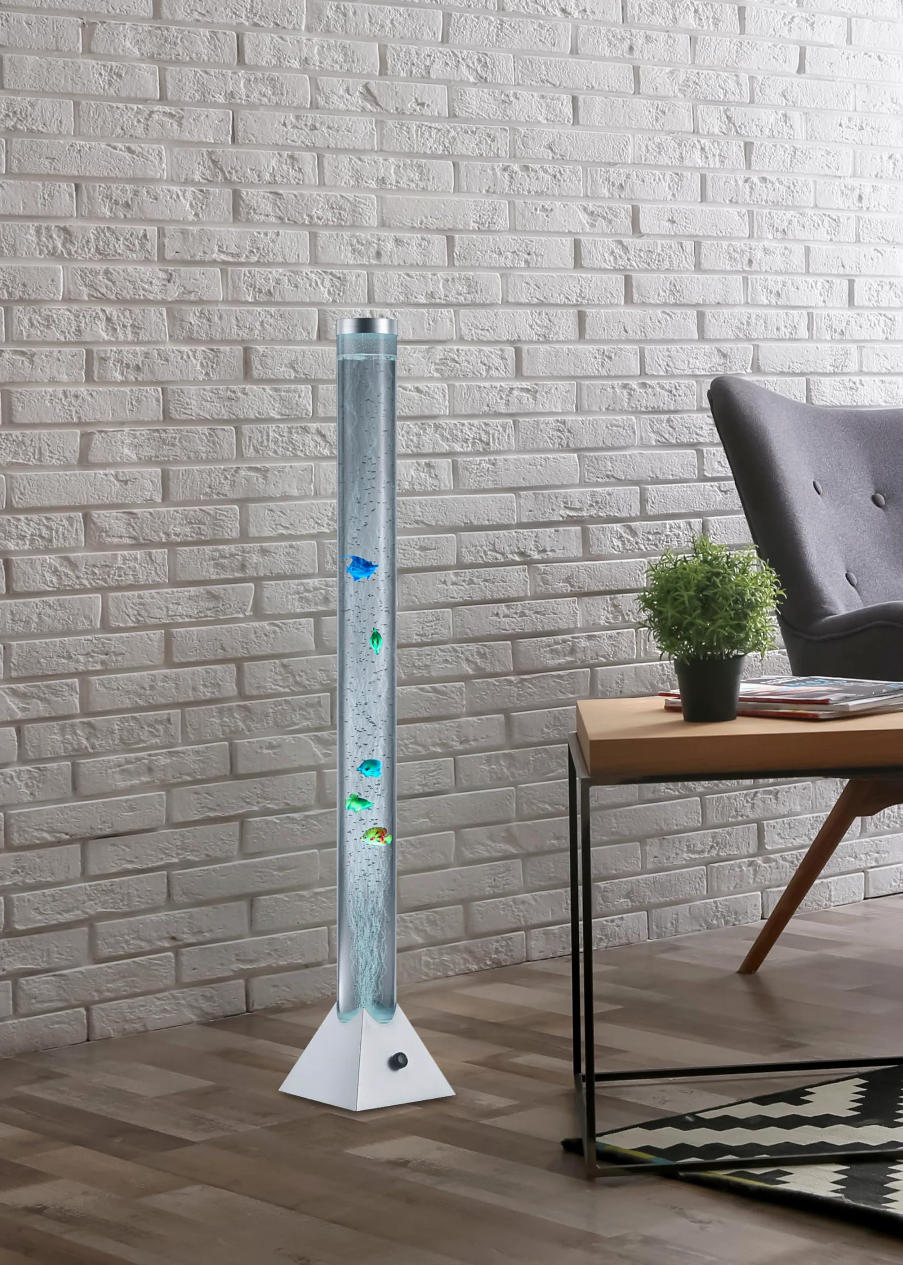 Reality Leuchten RLLiveYourLight Motion Piantana, LED, 3,6 W, Multicolore/titano/nero, 21,5 x 21,5 x 130 cm
