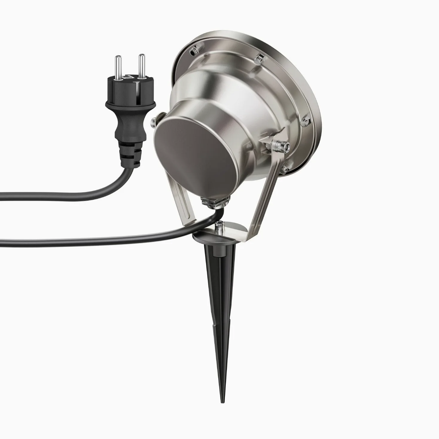ledscom.de Faretto da giardino a LED BULA con picchetto a terra per uso esterno, acciaio inox, incl. lampada GX53 10.063W 1038lm 120° bianco caldo