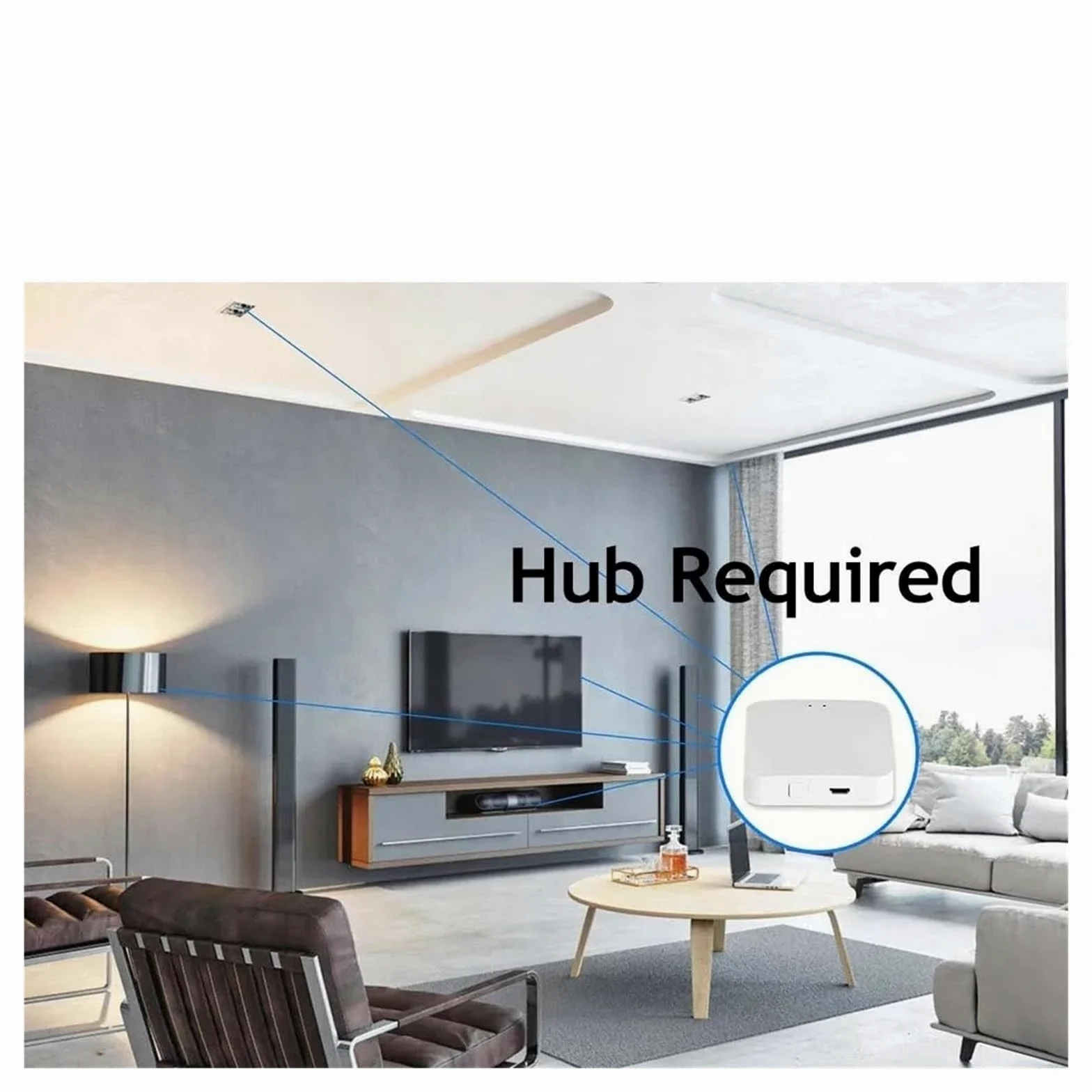 Ozscbuioy Striscia LED USB Wifi RGB 5050 Luce LED DC5V Retroilluminazione TV compatibile(Zigbee verison,5M Kit)