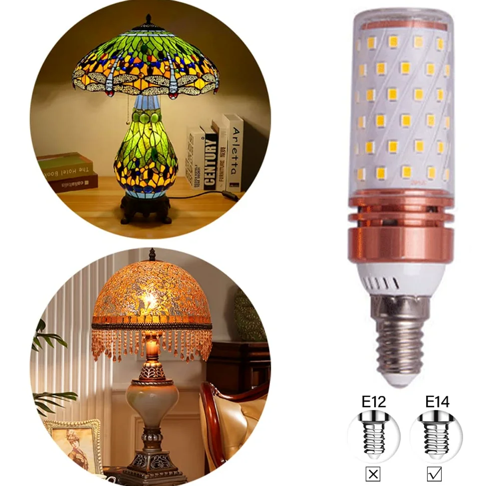 Confezione da 10 lampadine, lampadina LED a mais da 16 W (equivalente a 160 W), non stroboscopica, non dimmerabile CA 100 V-240 V, presa E14 a corrente costante, casa/commerciale Tricolor Dimming E14