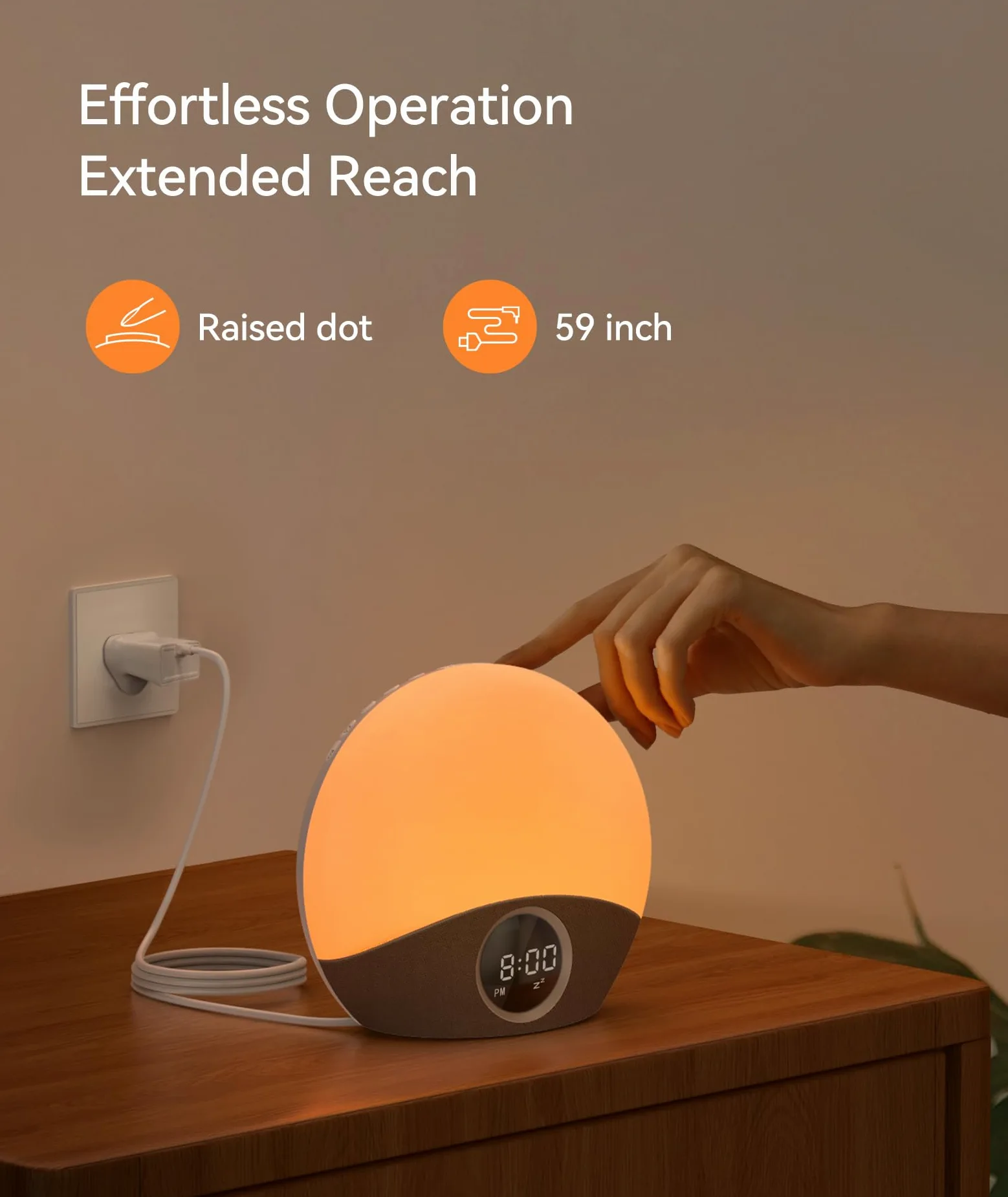 Dreamegg Nite 7 Sveglia Luminosa Alba Macchina Rumore Bianco con 30 Suoni, Sveglia da Comodino con 5 Suoni di Allarme e 8 Colori di Luce Notturna, Funzione Snooze Sveglia per Adulti e Bambini