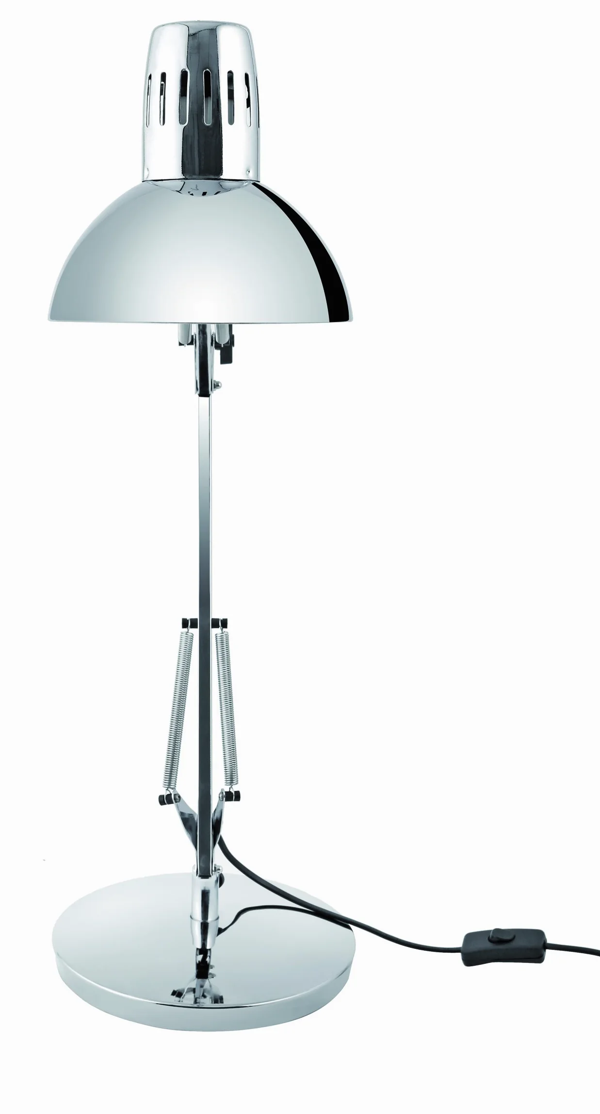Lampada Fluorescente ALBA Archich Lampada da Scrivania per Casa e Ufficio Lampada Architetto con Base e Morsetto Cromata