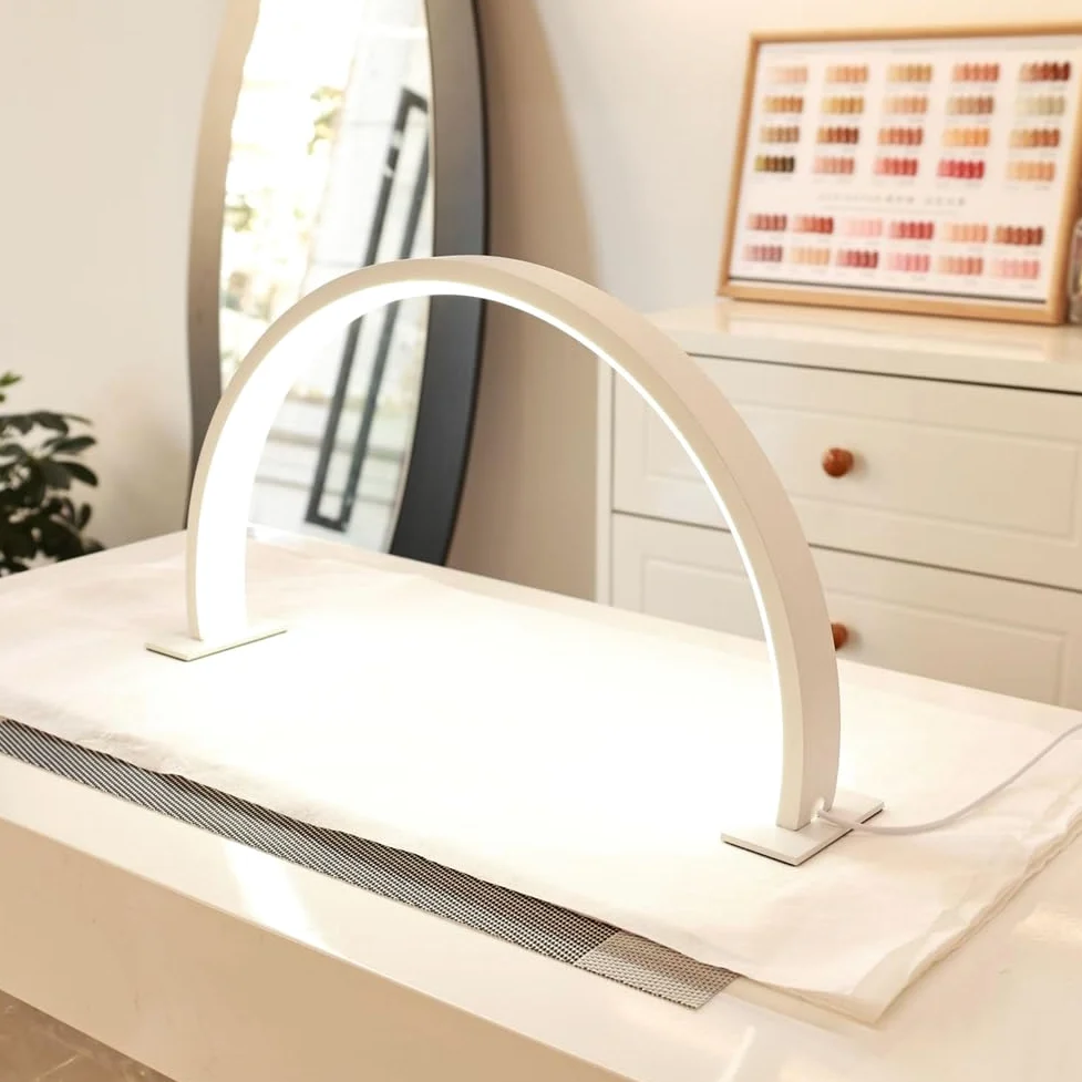 Mezza Luna Luce per Ufficio Unghie Lampada da Scrivania USB per Unghie Ciglia Tatuaggio Sopracciglio LED Tavolo Lampada da Lavoro Ufficio A