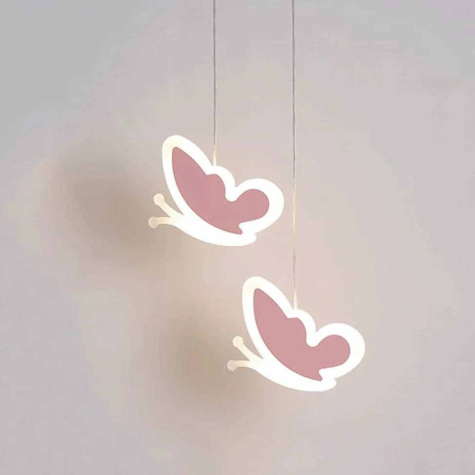 Lampada a Sospensione a LED in Acrilico da 13 W, Lampada a Sospensione a Forma di Farfalla, Accessori per lampade a Sospensione in Metallo, semplici lampade a Sospensione nordiche per camerette e