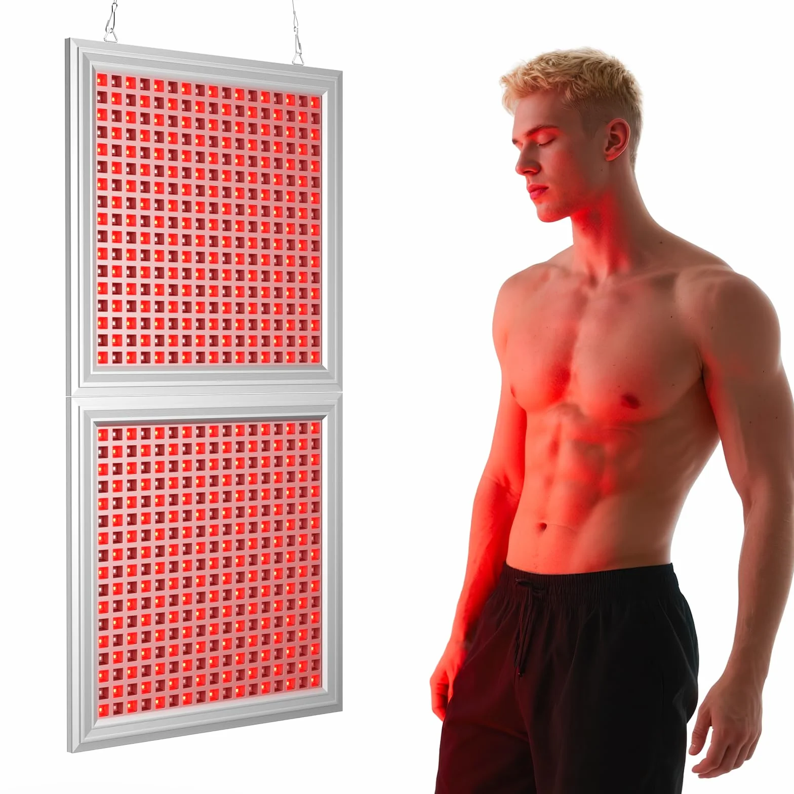 Lampada Infrarossi, Lampada a Luce Rossa Combo 660nm e 850nm, 578 LED Red Light Infrarossi con Timer, Pannello a Luce Rossa per Viso, Corpo, Muscolare, Schiena (La lampada non si riscalda)