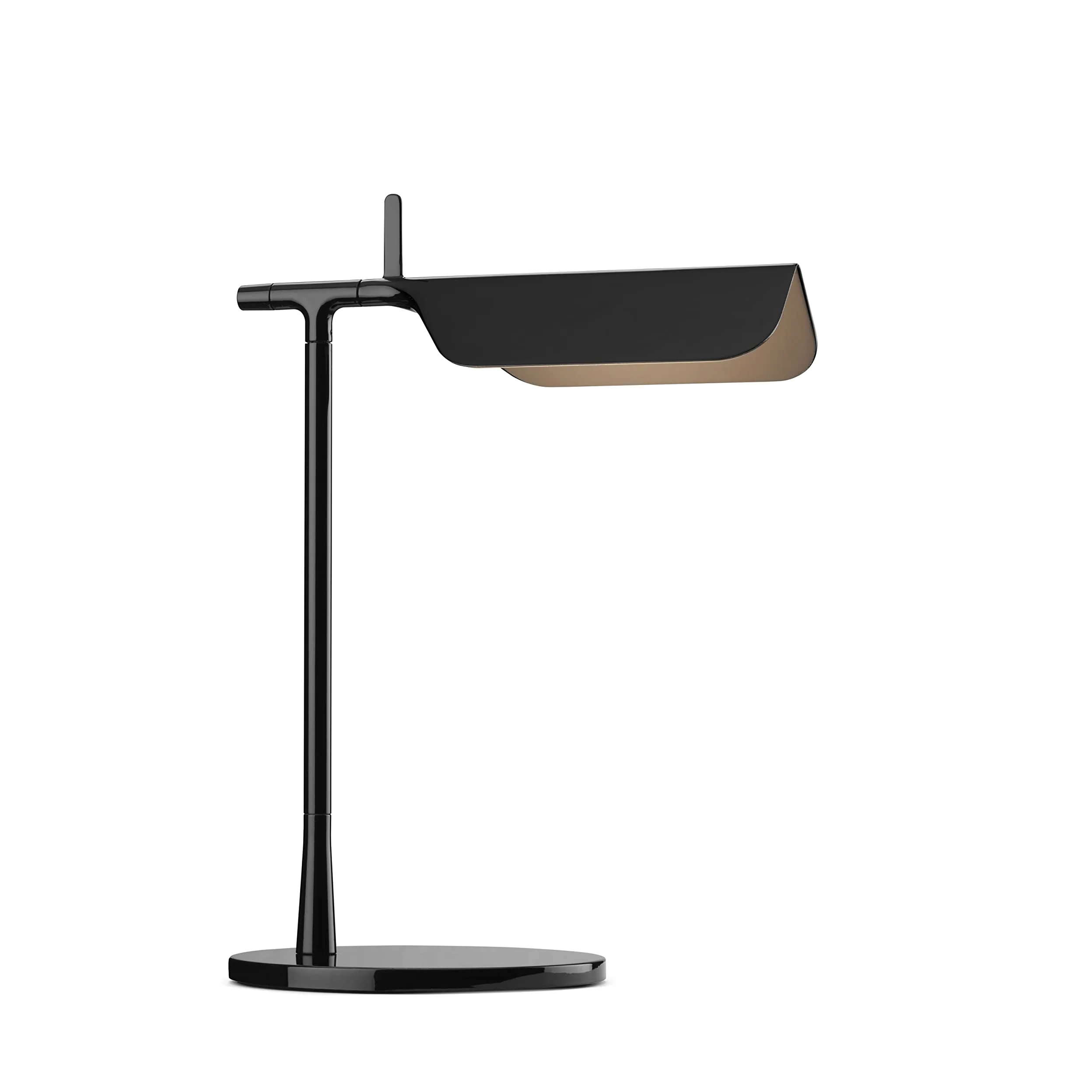 FLOS Tab Table Lampada da Tavolo, Lampada di Design da E. Barber e J. Osgerby, Lampada Led per Interni con Testa Orientabile, 100-240/24V, 9 W, 175 x 273 x 327 mm, Colore Nero