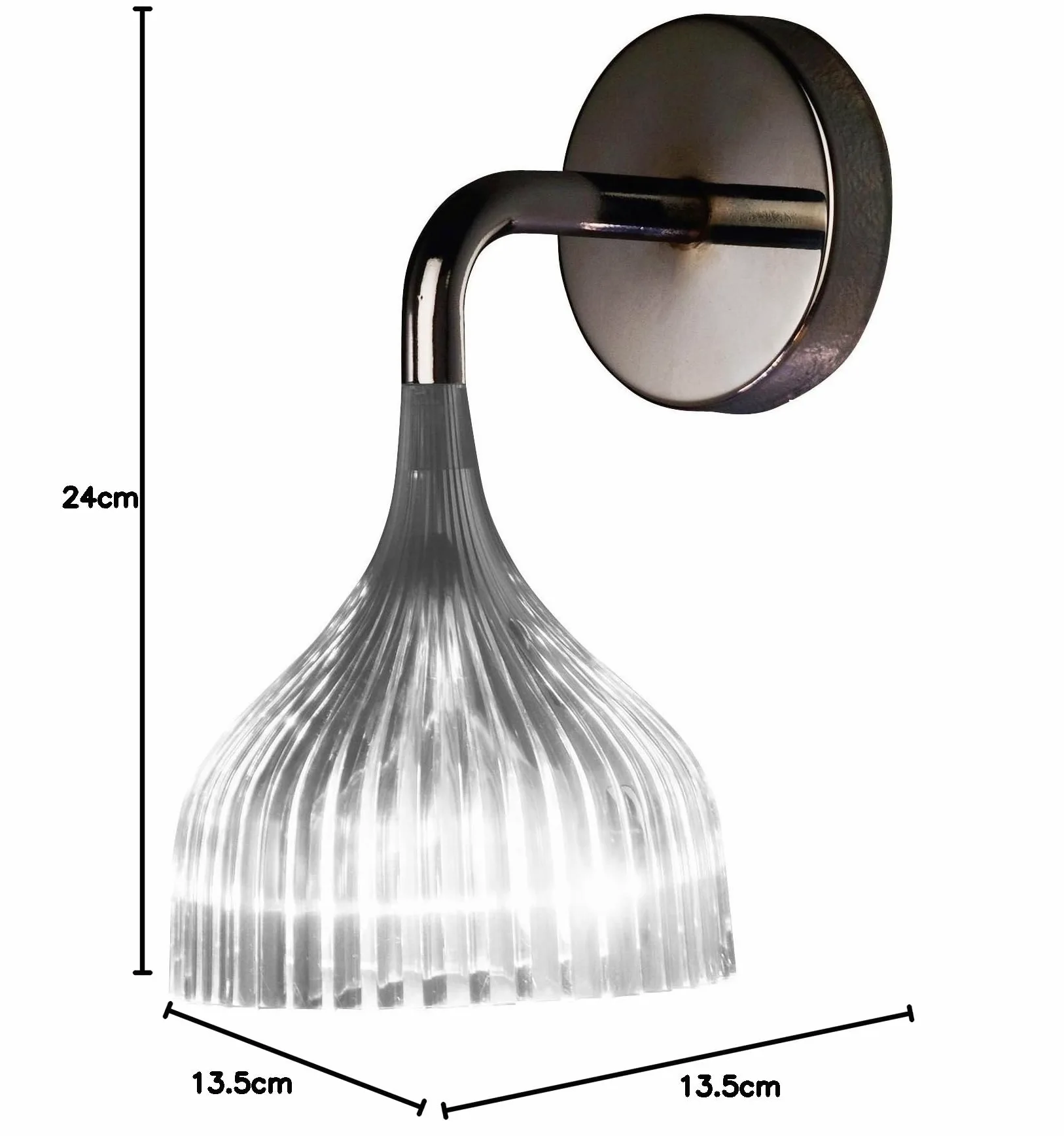 Kartell É Applique, Cristallo, ⵁ13.5cm