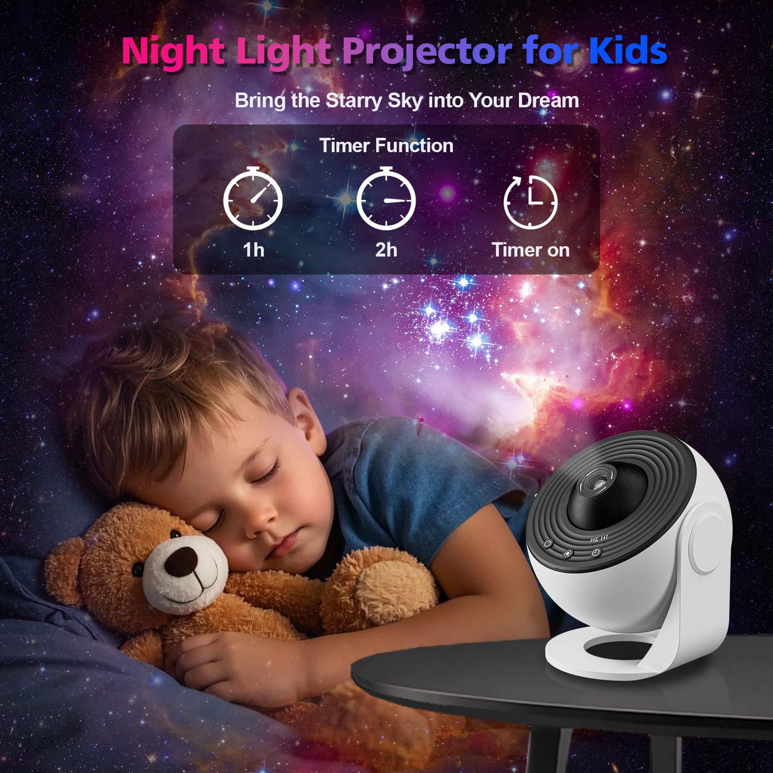 Proiettore stellato soffitto 13 in 1 planetario galassia luce notturna cielo stellato proiettore con sistema solare luna nebbia galassia proiettore con timer per bambini e adulti