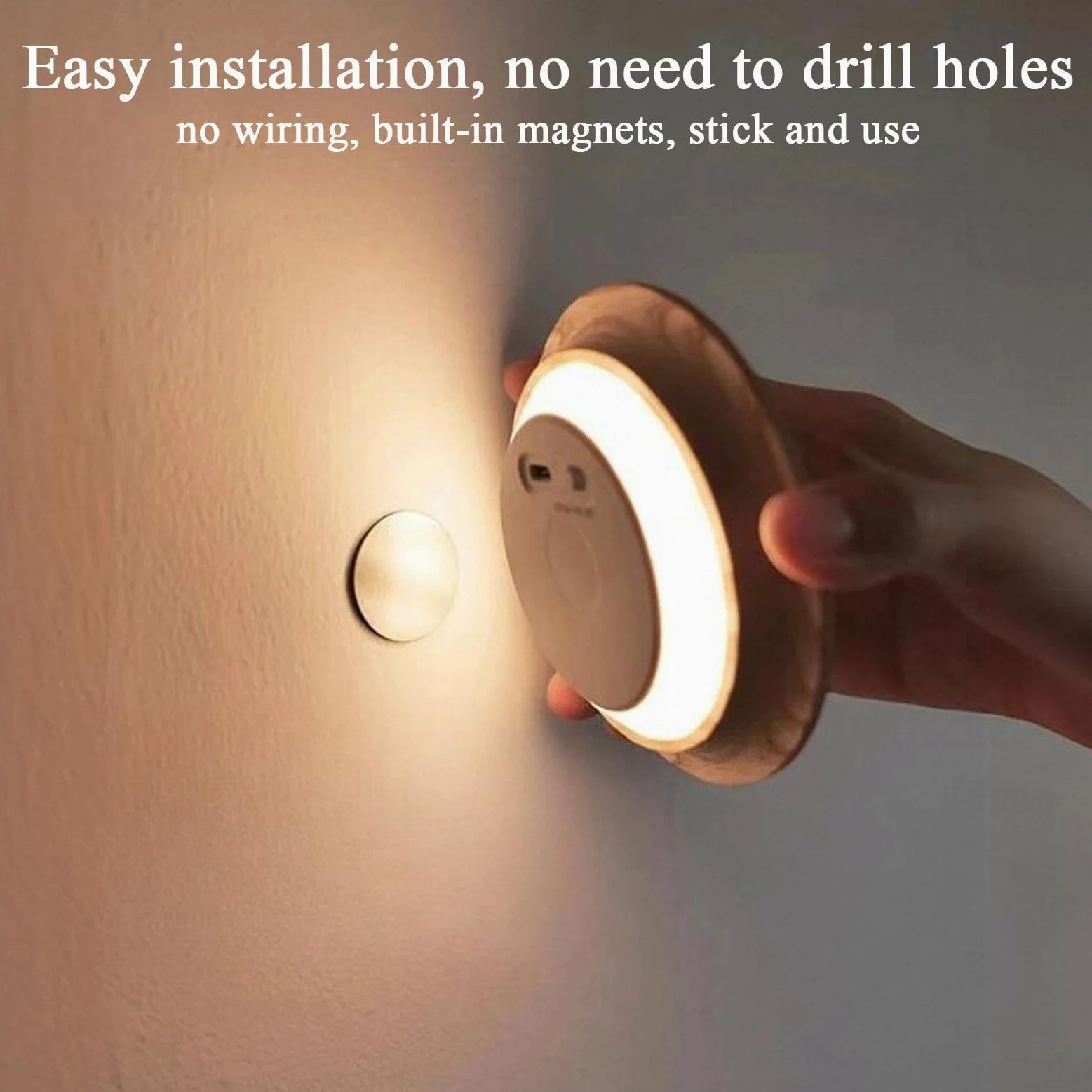 Da Esterno Lampada da Parete con Sensore di Movimento Magnetico | Illuminazione Scale Sensore Movimento per Bagno Scale Corridoio Comodino Cucine Camere da Camera dei Bambini Soggiorno