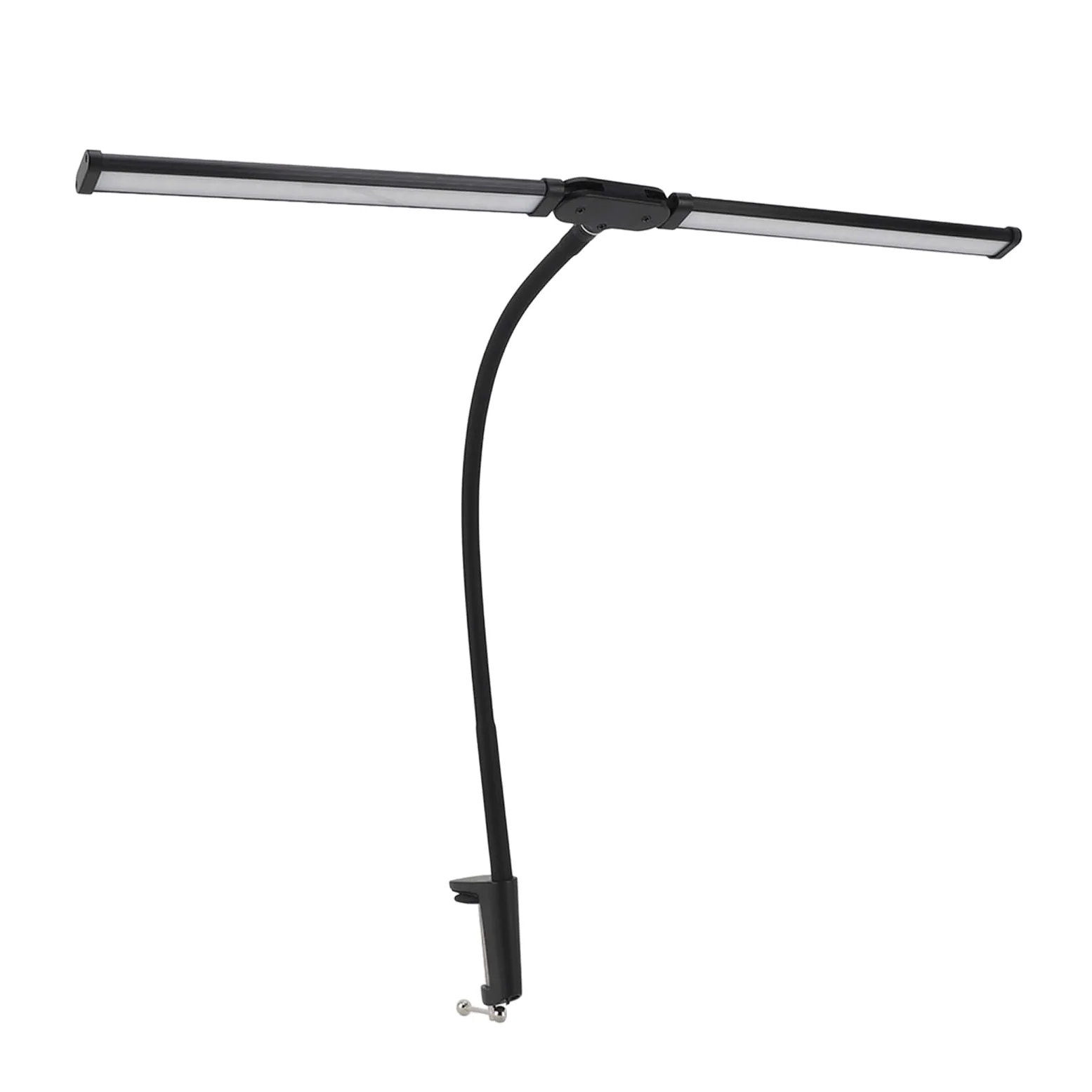Lampada da Scrivania a LED a Doppia Testa Illuminazione da Scrivania Dimmerabile Continua Flessibile a Collo di Cigno per Postazioni di Lavoro per Ufficio Domestico USB 5V 10W
