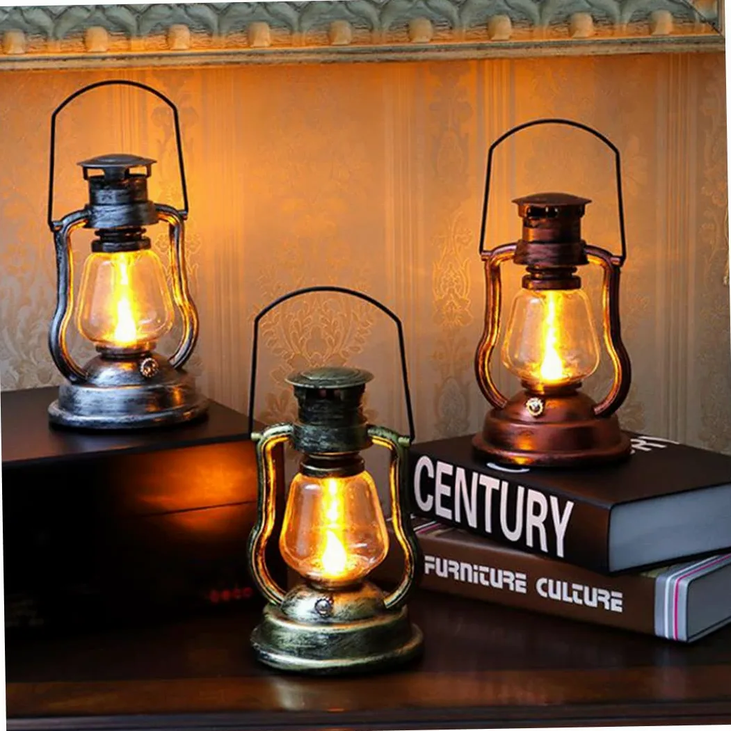 Lampada Tavolo retrò retrò di Lanterna Solare Vintage Lights Bronzo Vintage