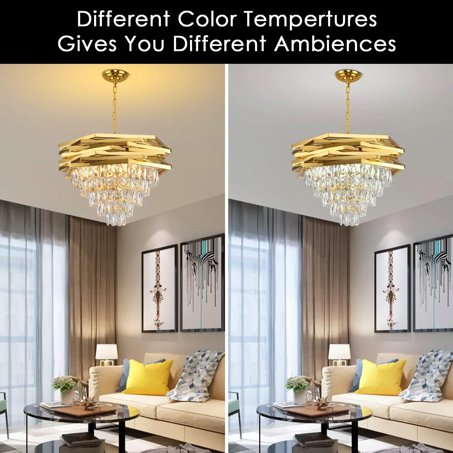 Lampadario di cristallo moderno Lampadari rotondi da 60 cm in oro per sala da pranzo K9 Lampadari a sospensione a soffitto a 5 livelli Lampadario grande da incasso per soggiorno Ingresso Foyer Scala