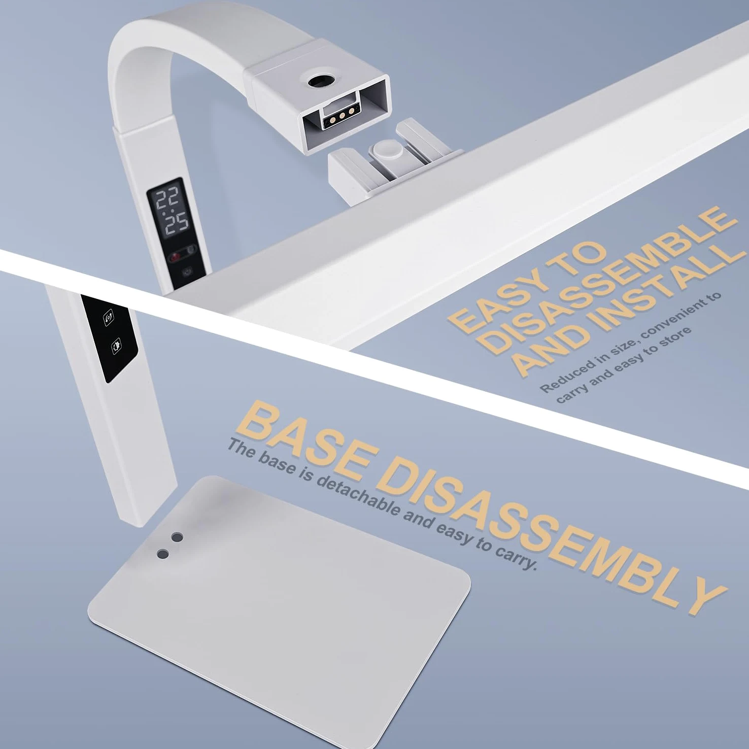 Lampada da scrivania a LED per ufficio domestico, luce da lavoro per computer architetto, temperatura di colore touch dimmerabile e tubo flessibile regolabile a collo d'oca. lampada da scrivania con