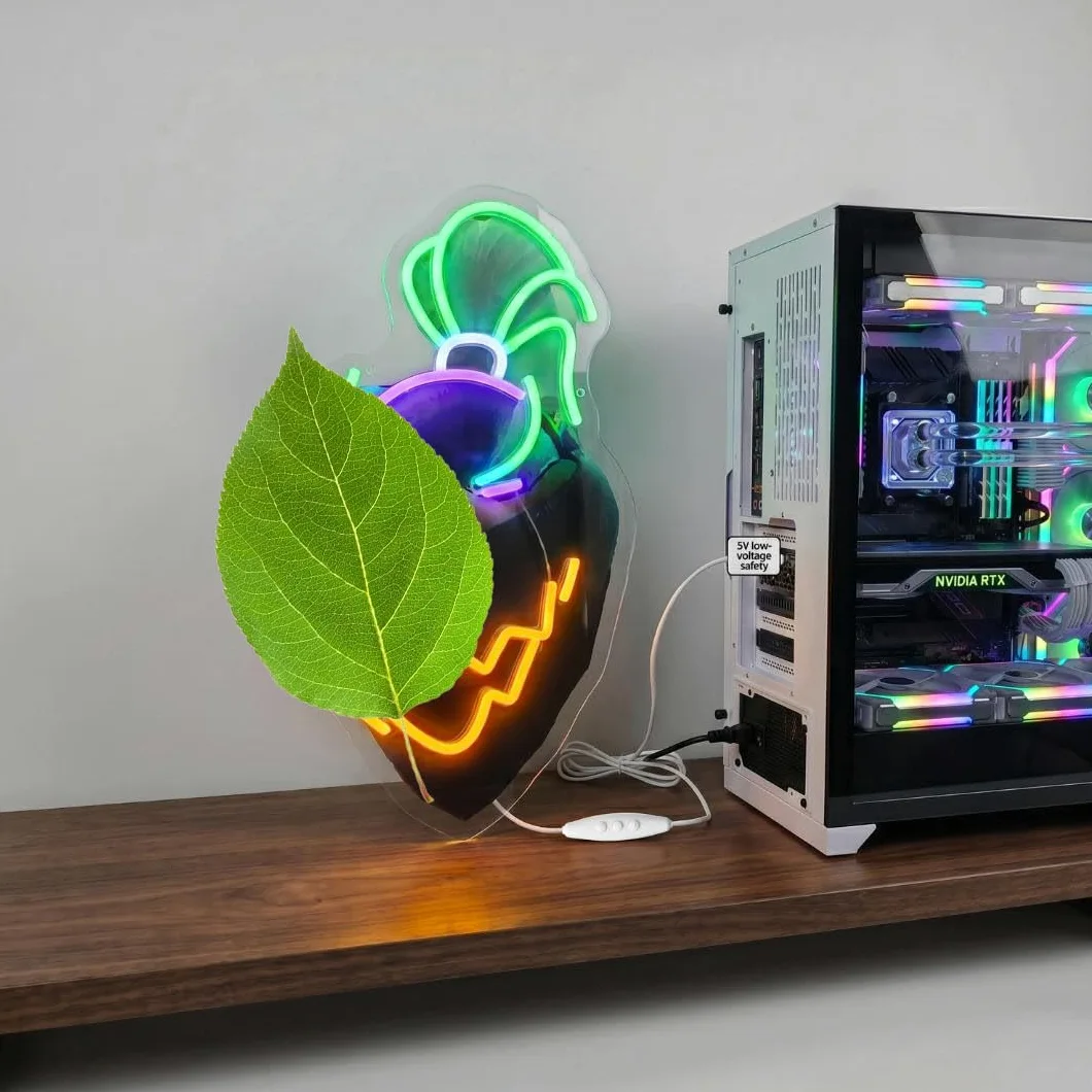 B-oowser - Insegna al neon super anime per decorazione della sala giochi, luci al neon dimmerabili a LED per bambini, uomini, regali per gli appassionati di videogiochi