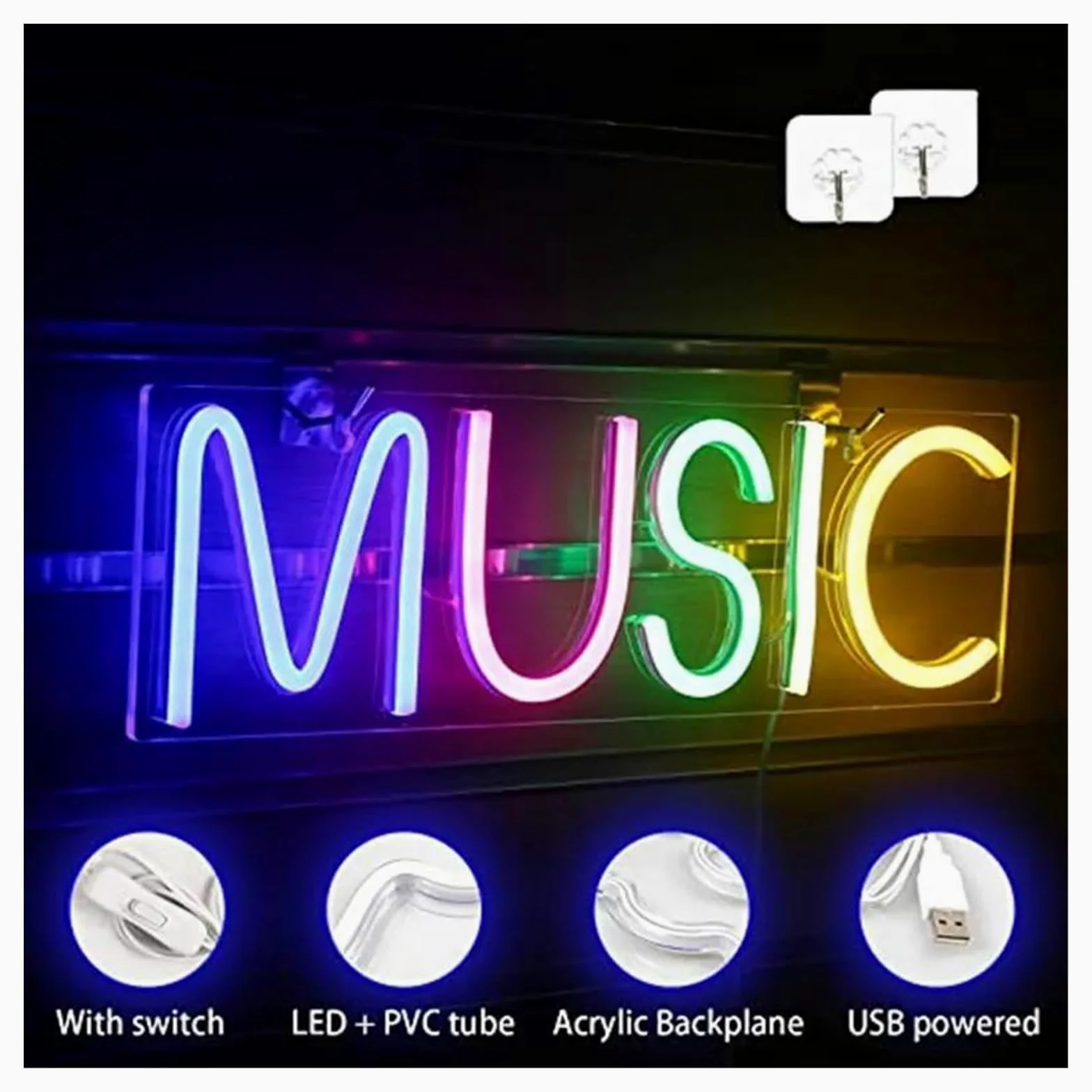 Insegna al Neon LED Musica Insegna Al Neon Personalizzata Led Matrimonio Casa Camera Festa Di Compleanno Bar Negozio Decorazione Decorazione Della Parete