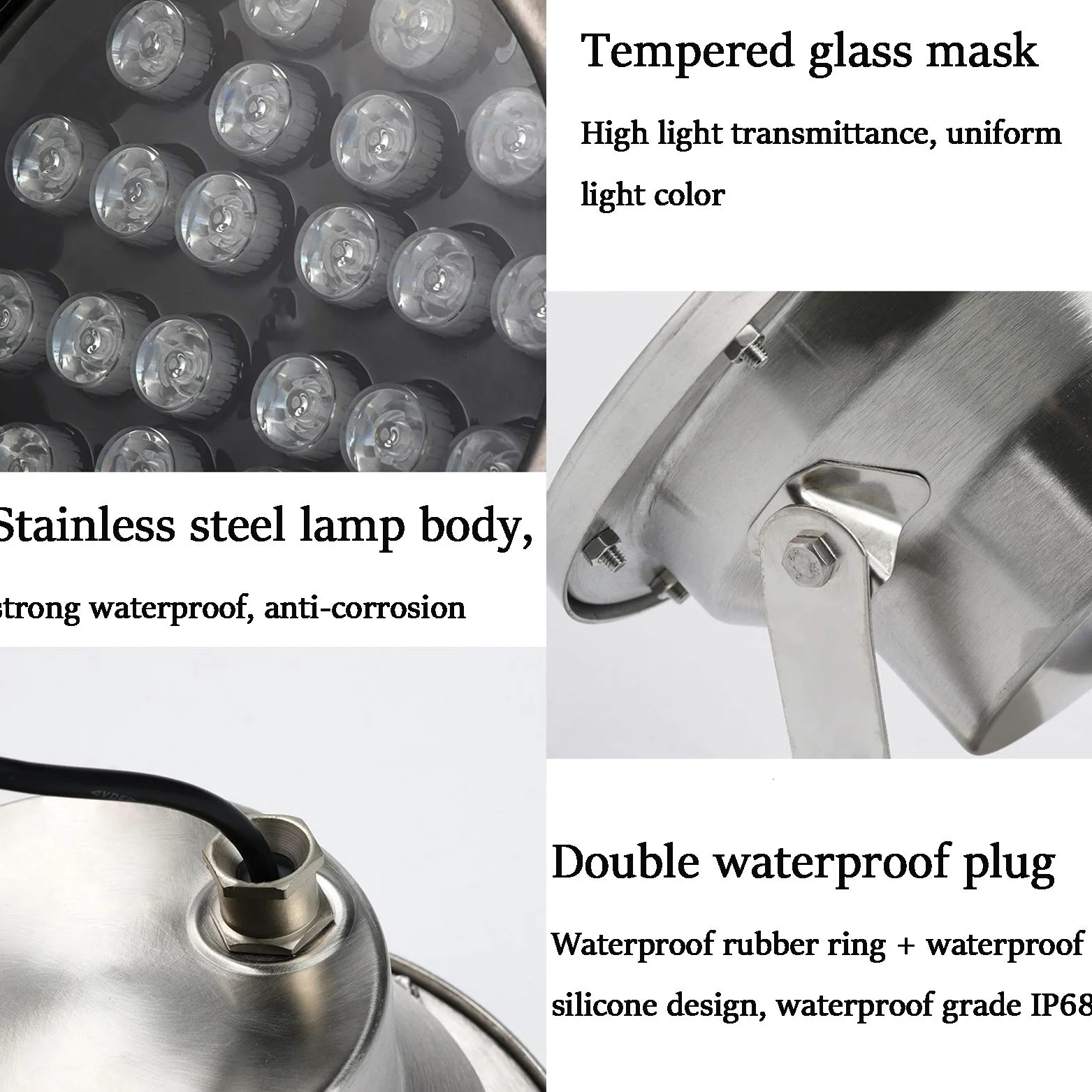 LED Landscape 9W 12v-24v IP68 impermeabile regolabile angolo di illuminazione Waterscape Light per la decorazione subacquea (Red)