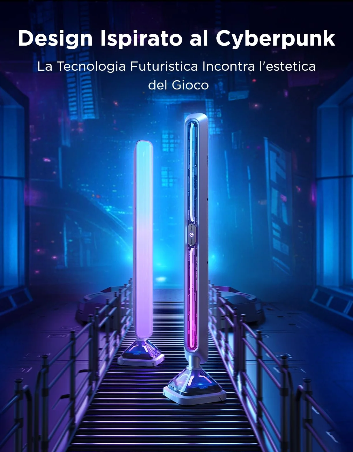 Govee Gaming Barre Luminose Pro, Strisce luminose LED intelligenti da gioco da 16 pollici aggiornate con illuminazione RGBIC a tre lati per monitor, 60+ scena, compatibili con Alexa e Google Home