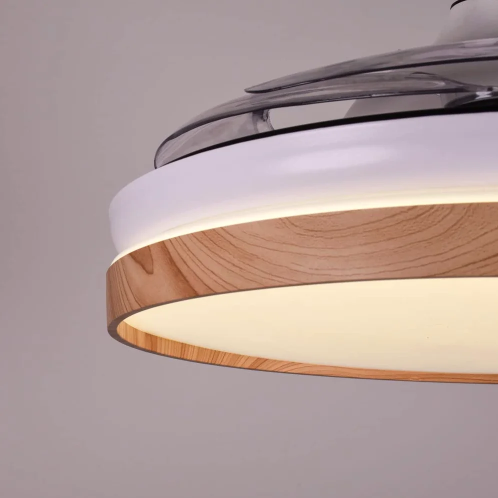 BEL AIR HOME - Ventilatore da Soffitto Cosmos con Motore DC e Pale Dispiegabili - Luce LED 36W 3 Temperature - Telecomando Incluso - Modalità Stagionale, Bianco, Metallo