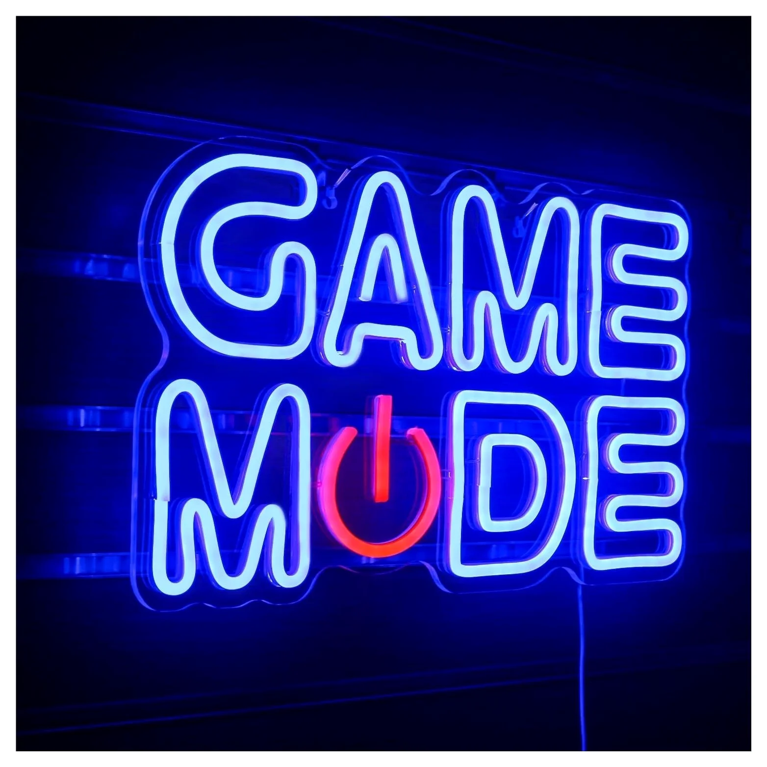 Luci al Neon Da Parete Insegna Al Neon "Game Mode" Per Decorazioni Murali Sala Giochi Camera Da Letto Di Casa Area Videogiochi Luci A Led Dimmerabili 43x22cm