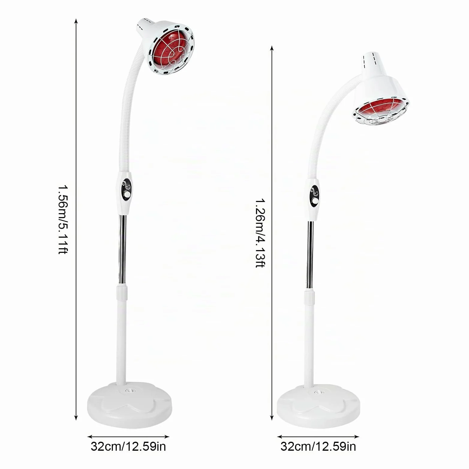 Lampada Riscaldata A Infrarossi, Radiatore A Infrarossi, Lampada Terapia, Termoterapia Curare L'infiammazione, Alleviare il Dolore Varie Aree, Promuovere Recupero Muscolare E Cicatrizzazione Piaghe
