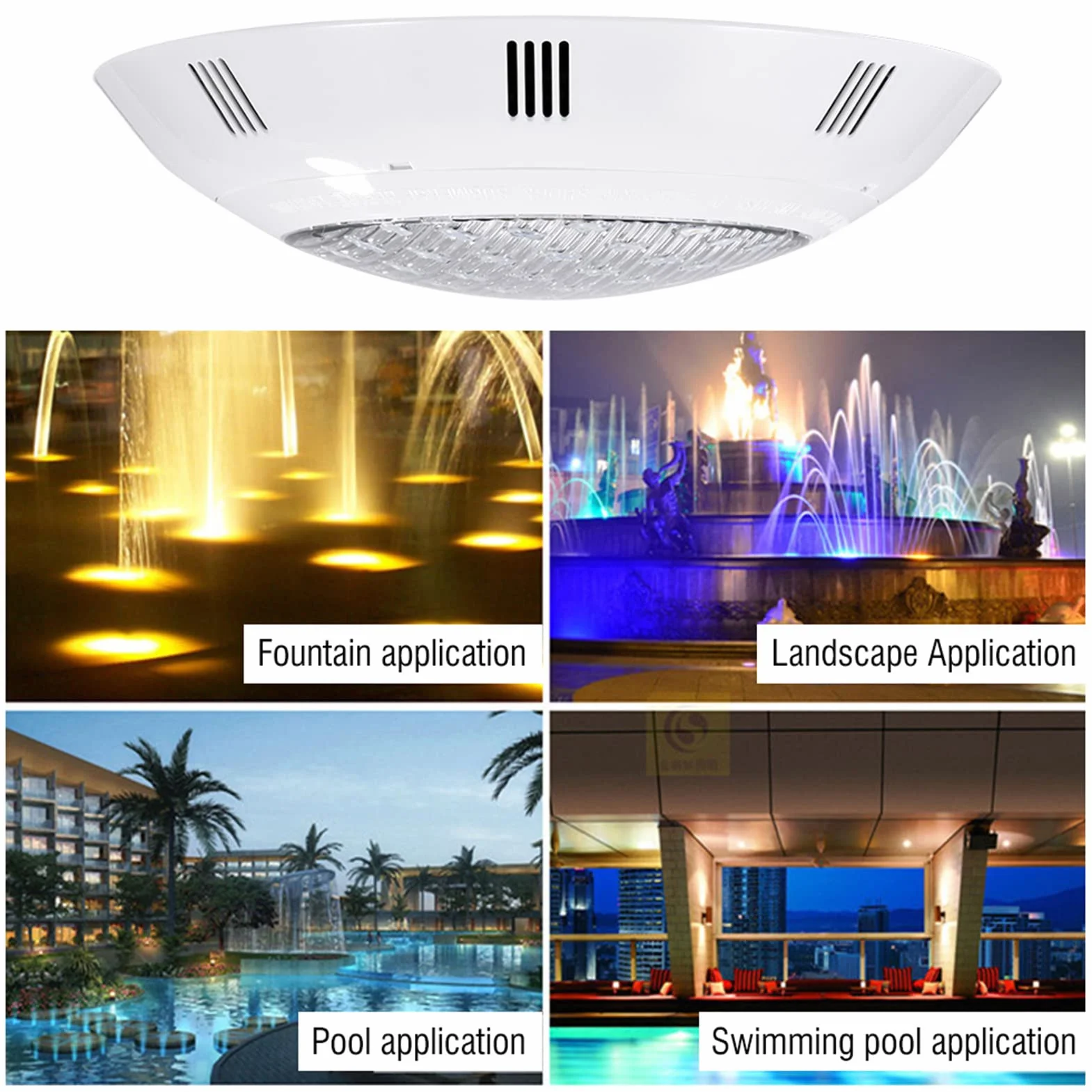 Luci per Piscina a LED RGB da 35 W, Lampada Luminosa Subacquea Multicolore da 12 V 360 LED RGB con Telecomando per Fontana per laghetto
