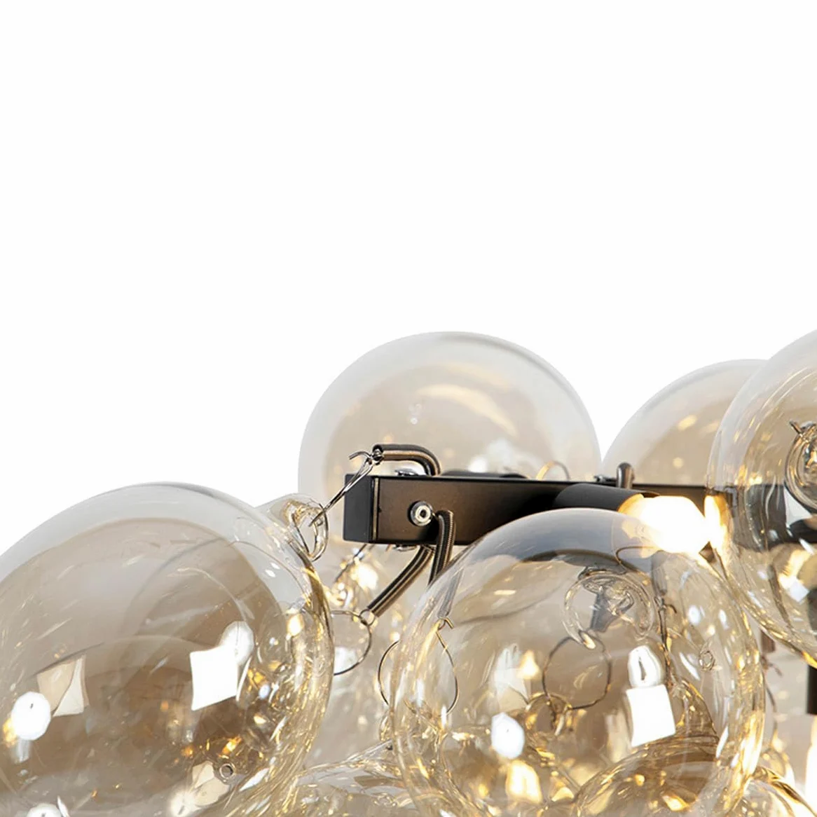 Qazqa uvas - Lampada a sospensione tavolo soggiorno Design - 8 luce - L 800 mm - Oro/Ottone - Design - Soggiorno I Camera da letto