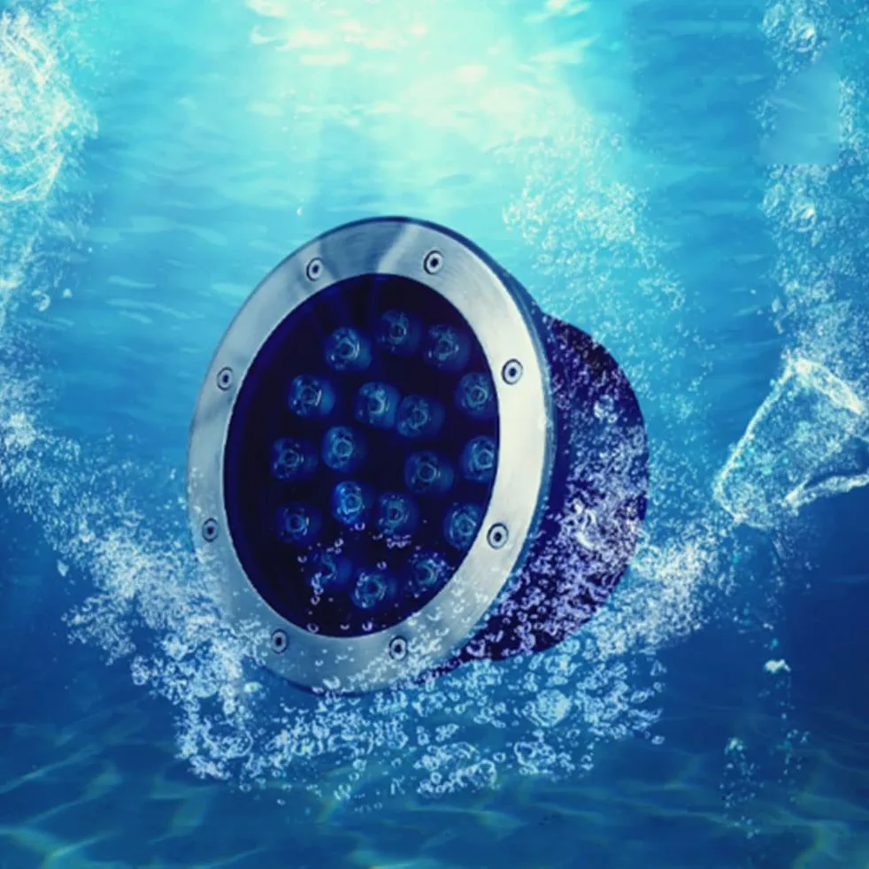 Faretto a LED per Piscina Impermeabile IP68, Lampada da Paesaggio a Luce Notturna, luci subacquee in Acciaio Inossidabile per fontane, stagni, acquari, Piscine (3W/6W/12W/15W)