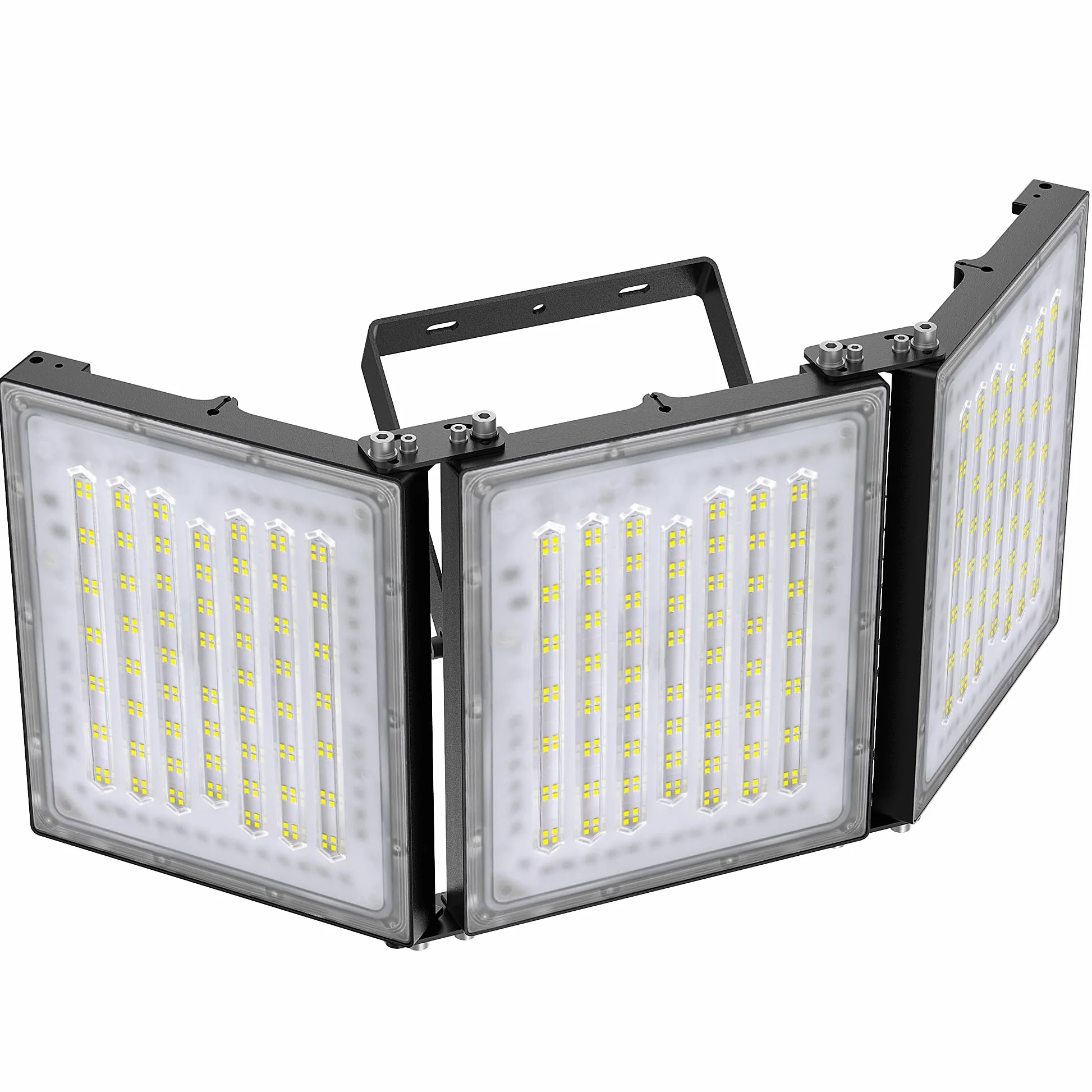 STASUN Luce di inondazione a LED per esterni, 600 W, 60000 lm, illuminazione esterna, 6000 K, luce bianca diurna, IP66, impermeabile, per esterni, luce di sicurezza esterna, con 3 teste regolabili per