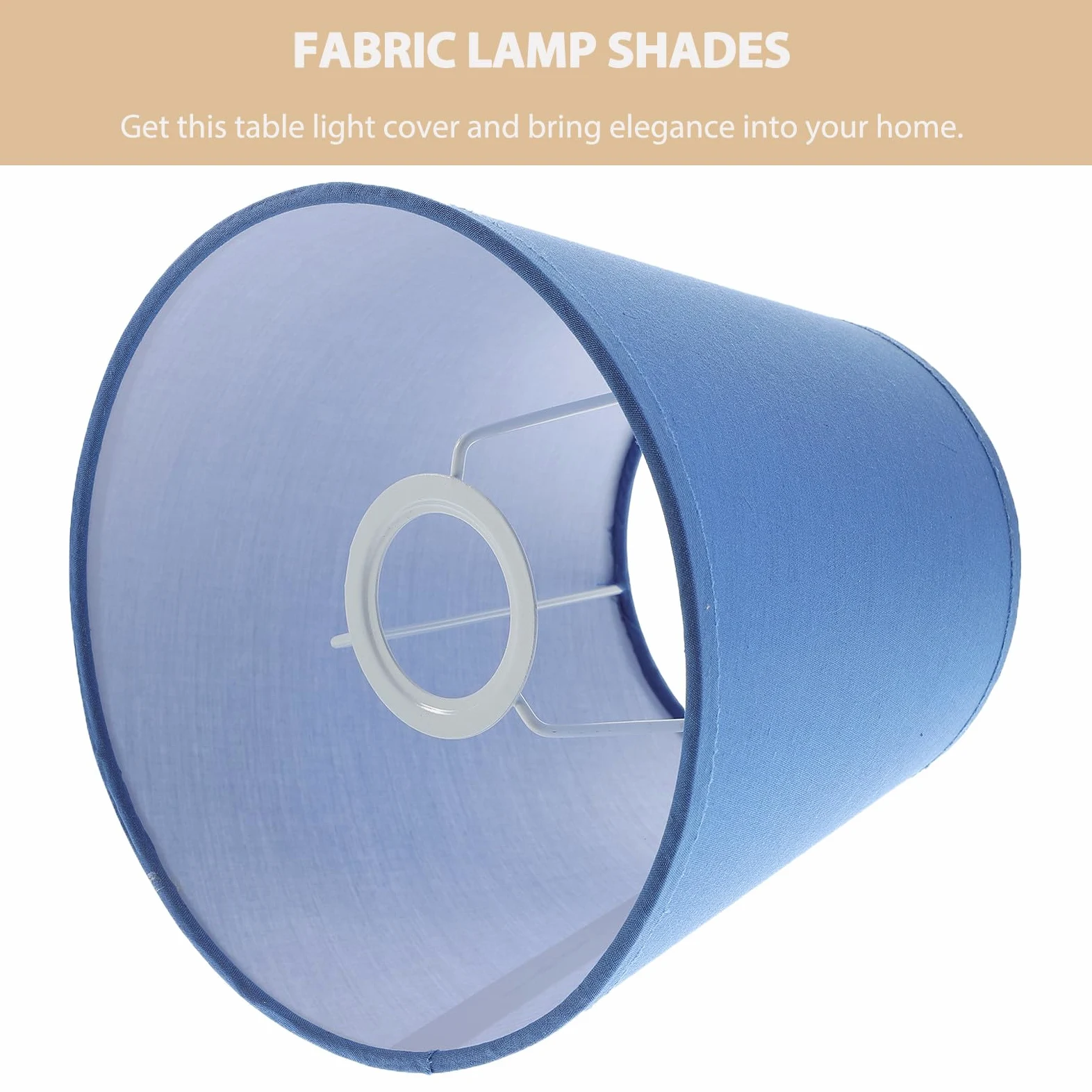 Paralume per Lampada da Tavolo e Sospensione E27 di Lino Azzurro Copertura Leggera a Forma Cilindrica per Soggiorno Camera da Letto e Ufficio Design Moderno e Luce Morbida