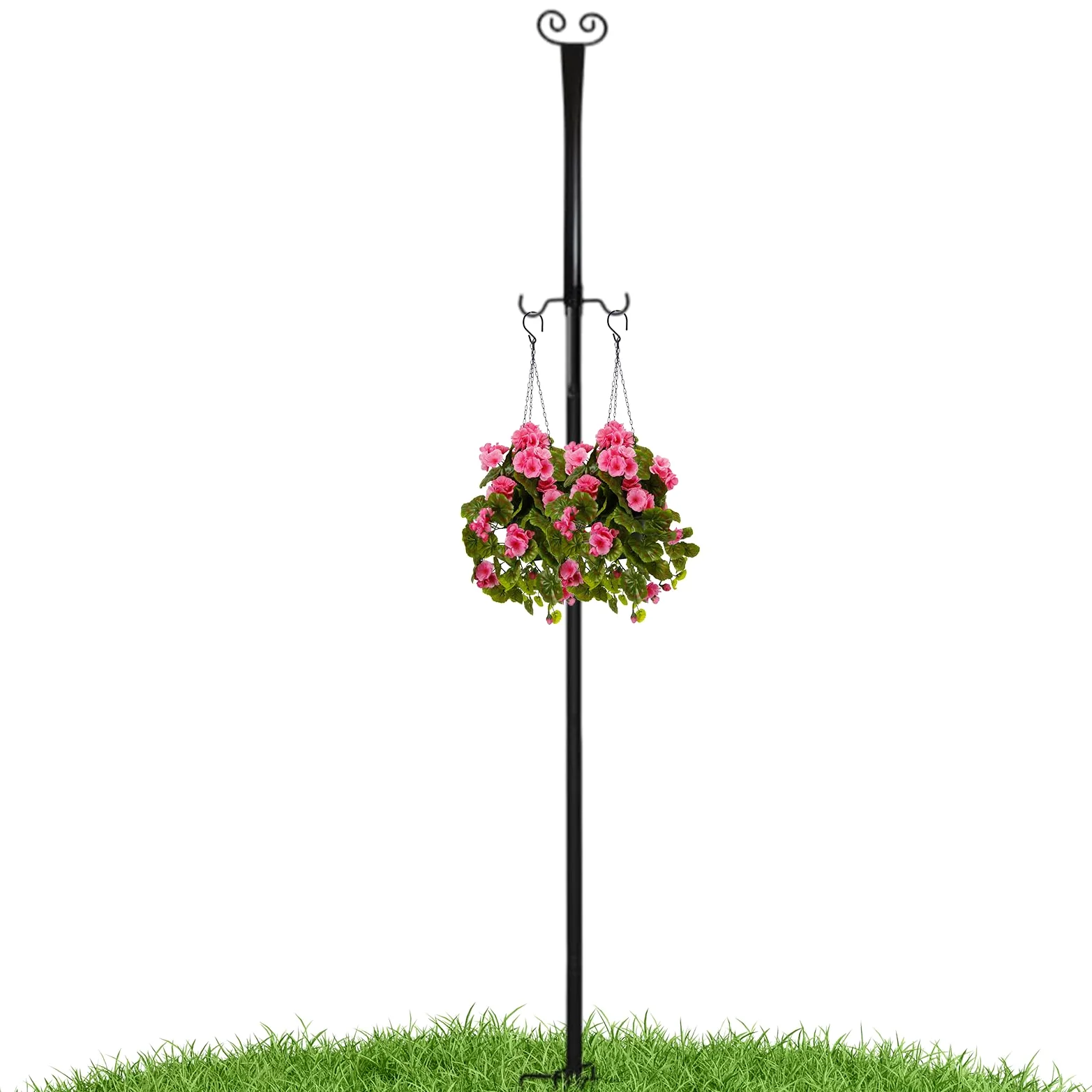 Pali per luci da esterno | Metallo ispessito antiruggine Supporto sicuro per esterni | Pali per luci da giardino, patio, prato, prato, portico
