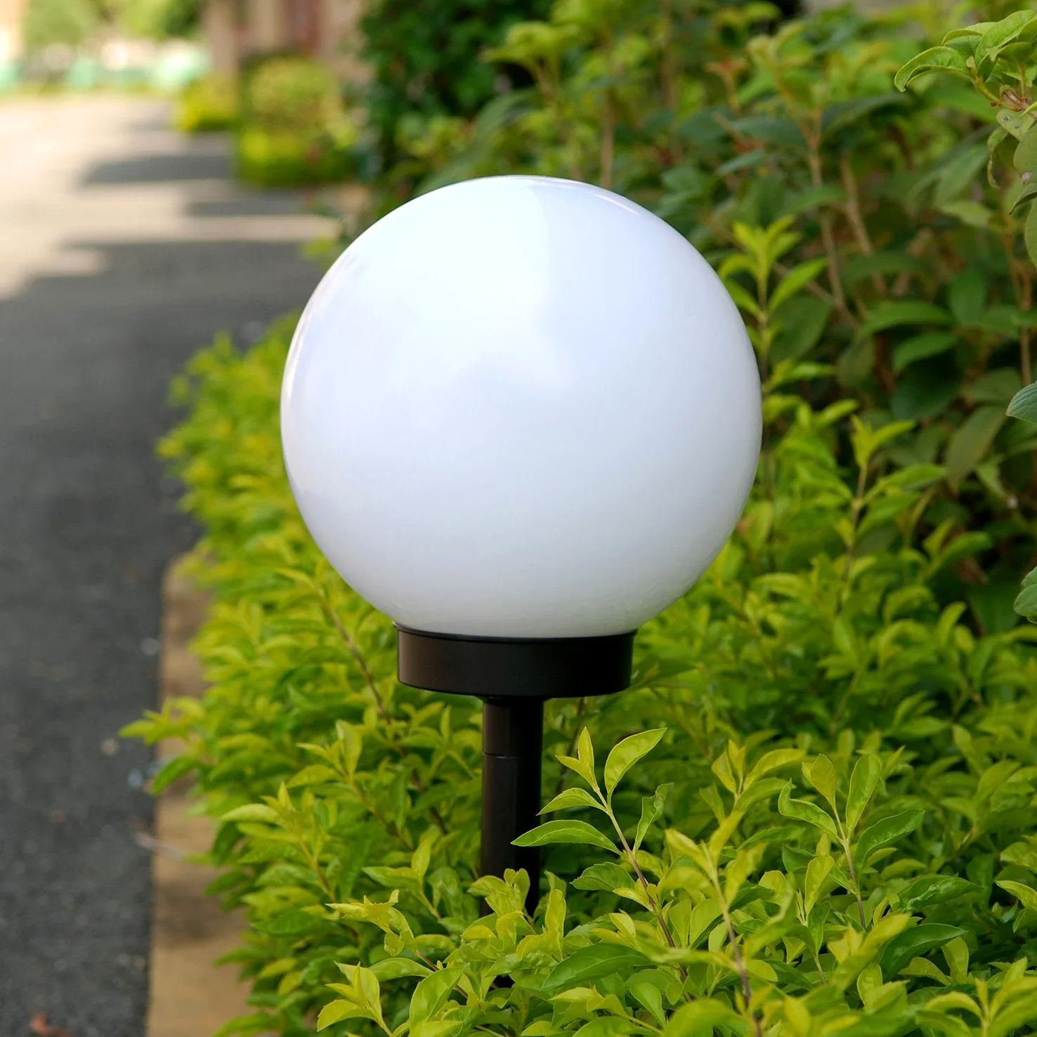 Green Blue Torce da giardino lampada solare sfera (Colore, 4 pezzi - 15cm)