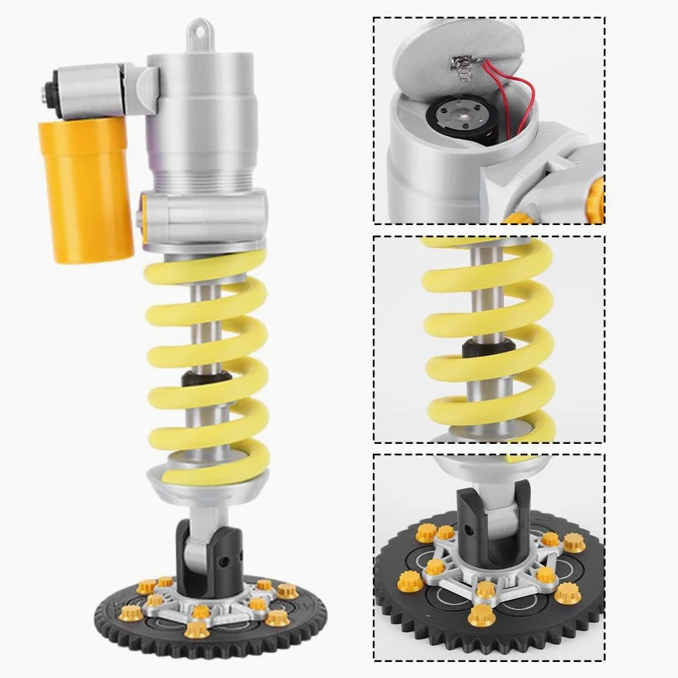 Lampada da Tavolo con Ammortizzatore, Luce da Tavolo con Molla A Spirale E Controllo Touch, Lampada da Scrivania Industriale, per Appassionati di Auto E Moto E per L'arredamento di Sale